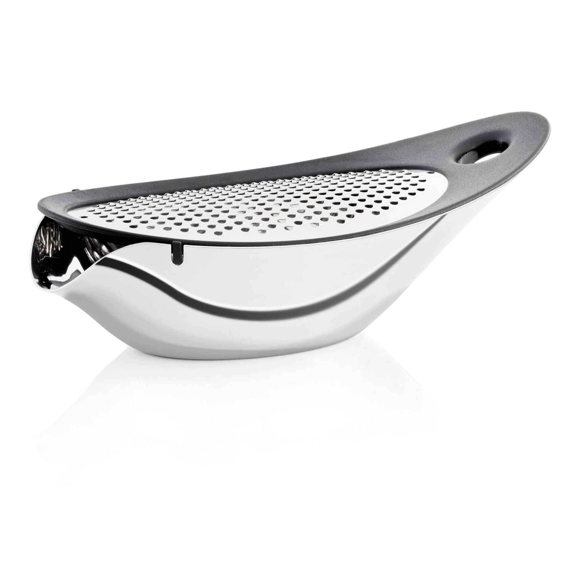 blomus NAVETTA Parmesan Cheese Grater with Bowl – Stainless Steel Handheld Cheese Grater for Gourmet Kitchen Serving