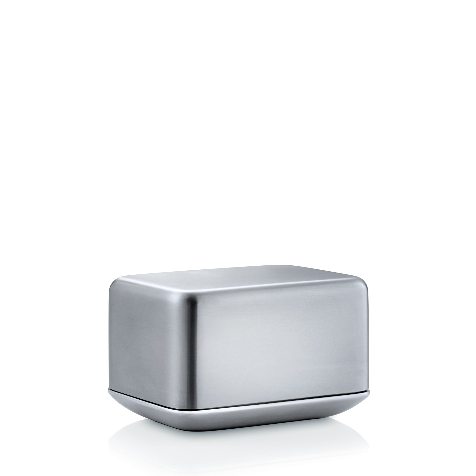 blomus BASIC Modern Stainless Steel Butter Dish – Butter Keeper with Lid & Double-Insulated Base