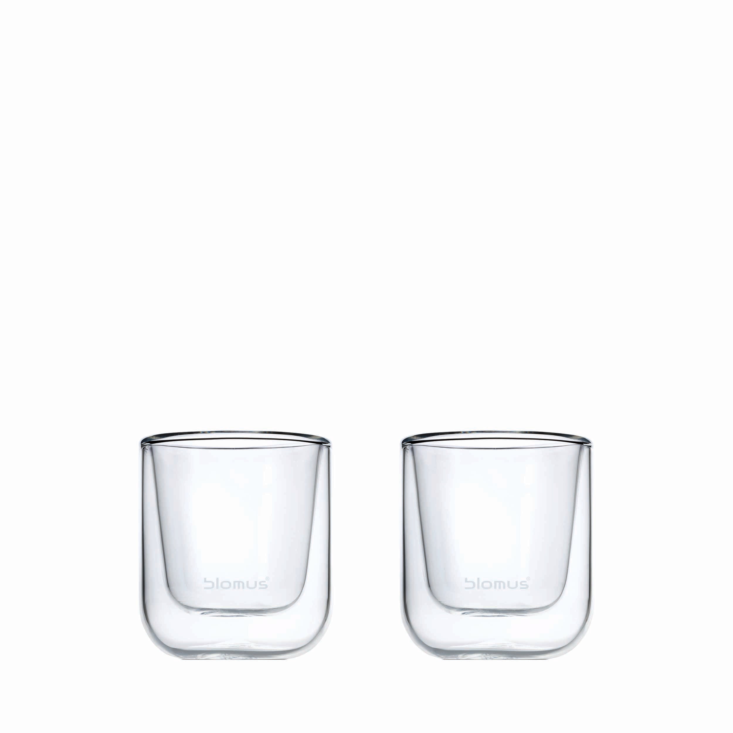 blomus NERO Modern Double Wall Espresso Glass Set of 2 - 3 Fluid Ounces