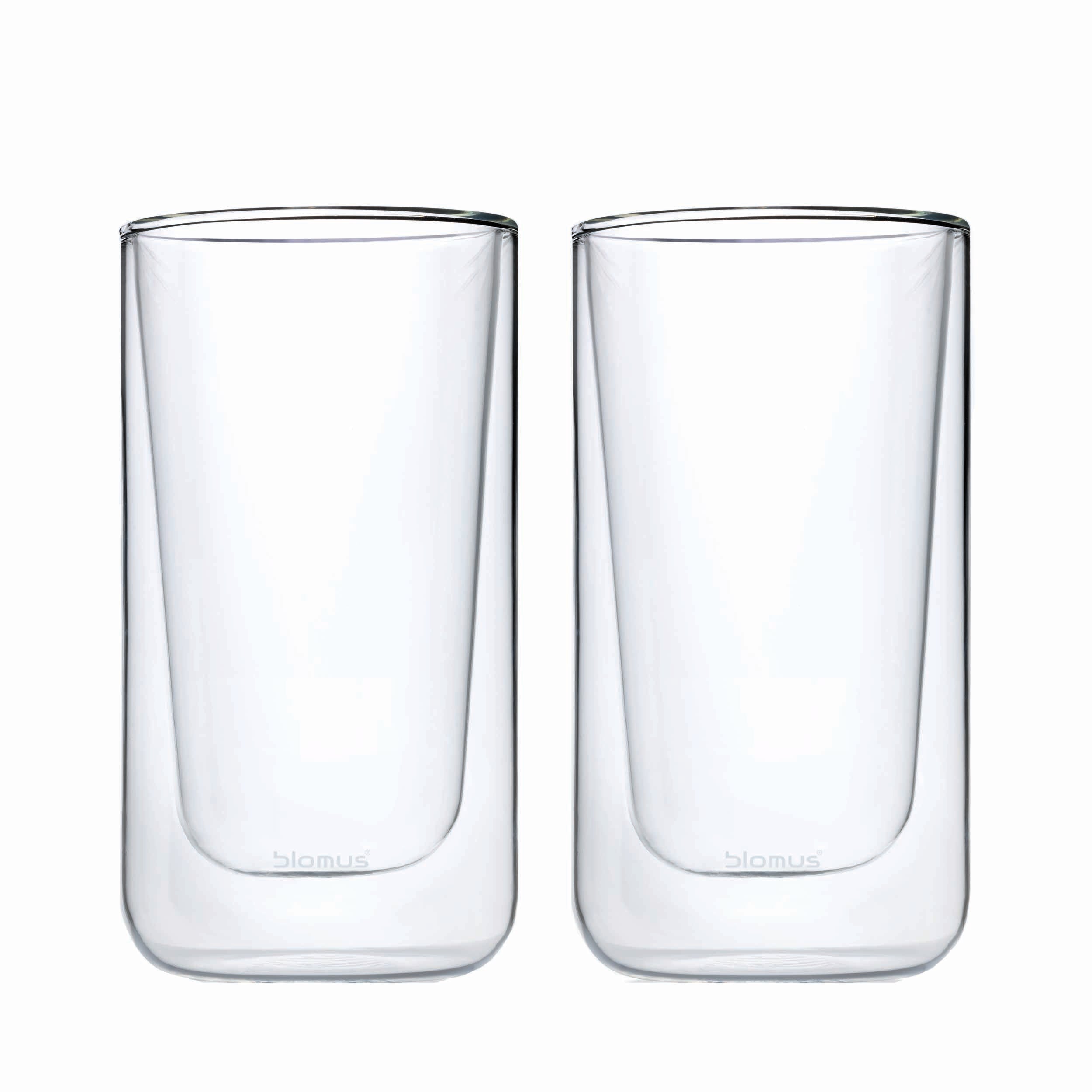 blomus NERO Modern Double Wall Drinking Glasses for Hot or Cold Drinks Set of 2 - 11 Fluid Ounces