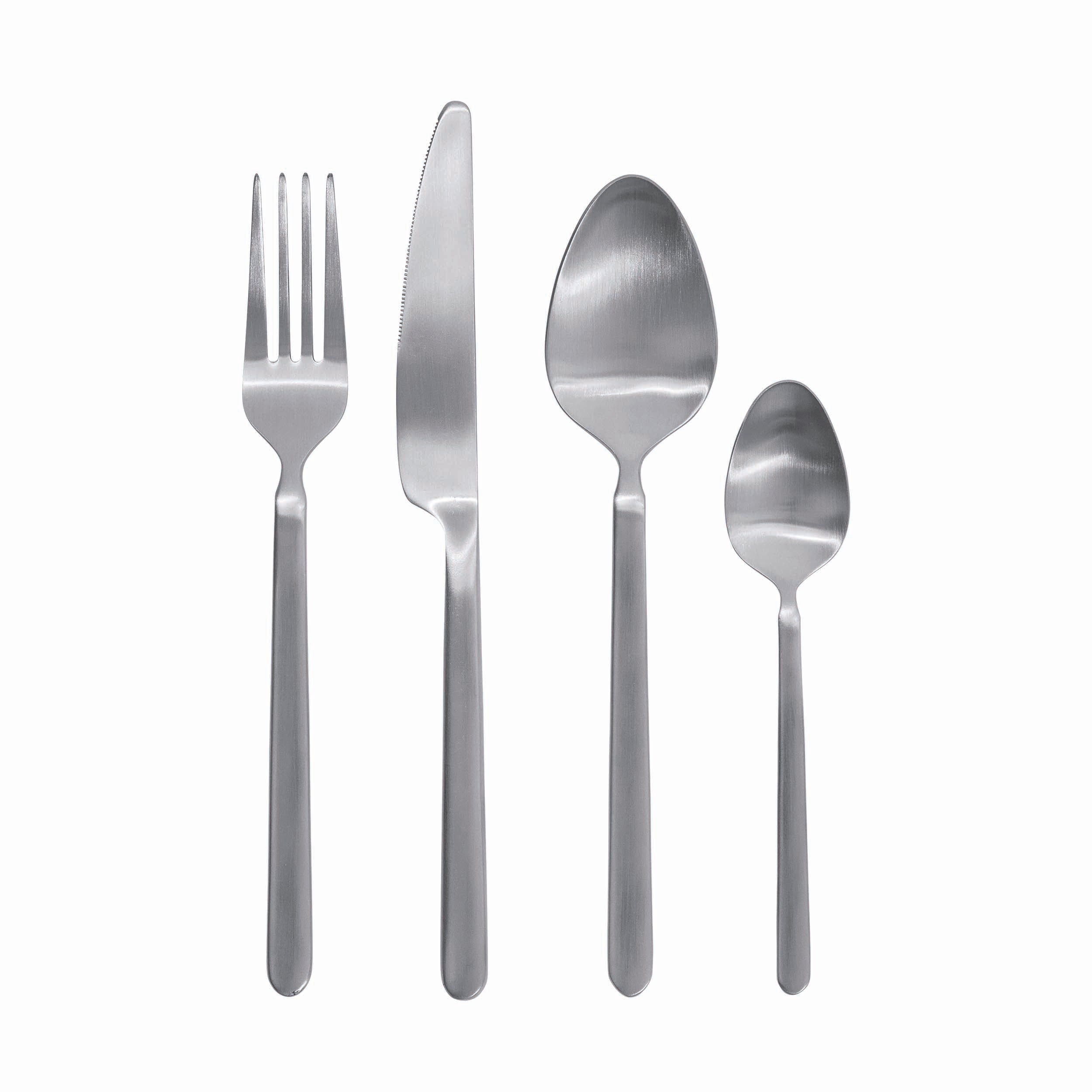 blomus STELLA 16-Piece Stainless Steel Flatware Set – Modern Minimalist Cutlery Service for 4
