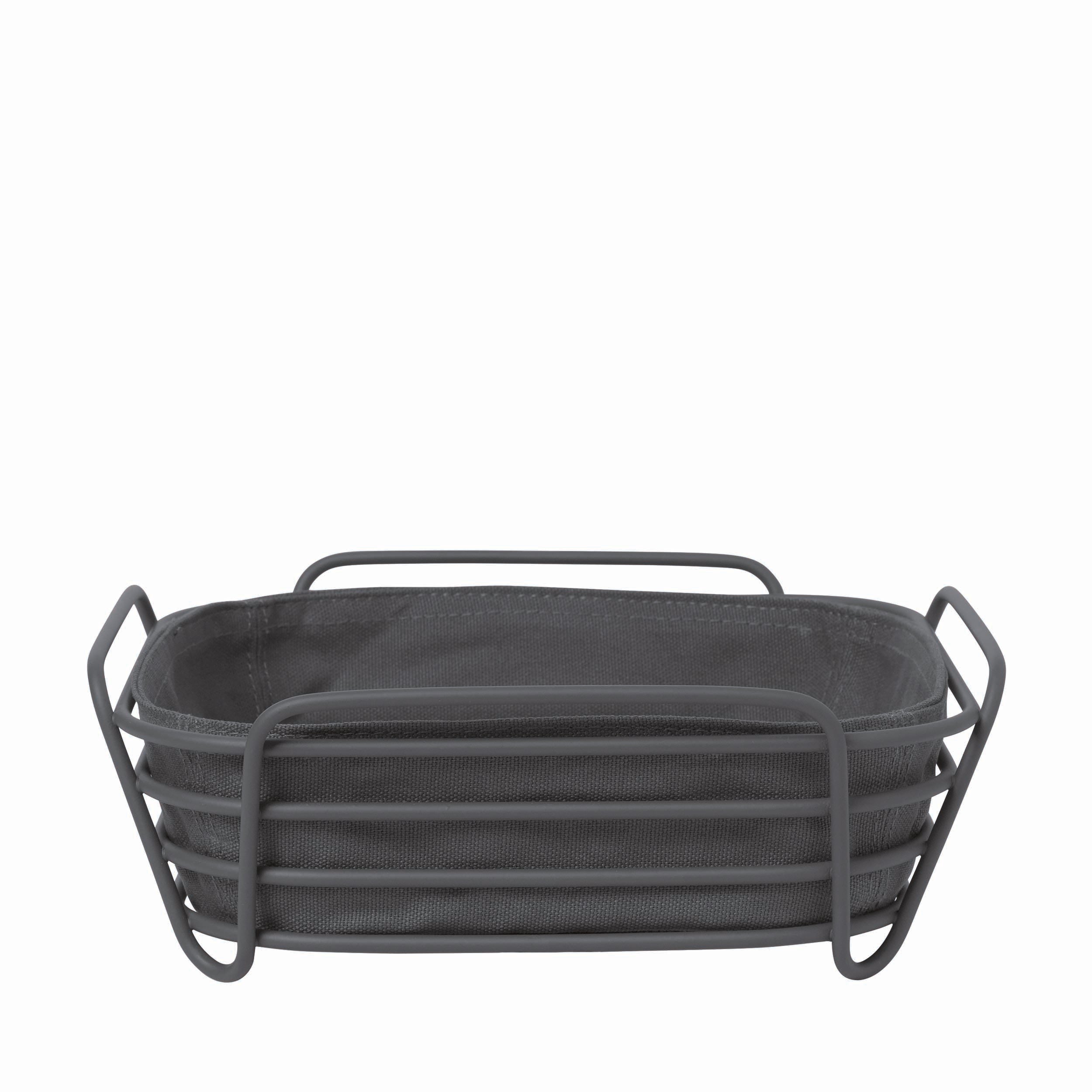blomus DELARA Bread Basket with Removable Washable Liner – Serving Basket for Bread, Crackers, Rolls, Snacks & Kitchen Storage - Large