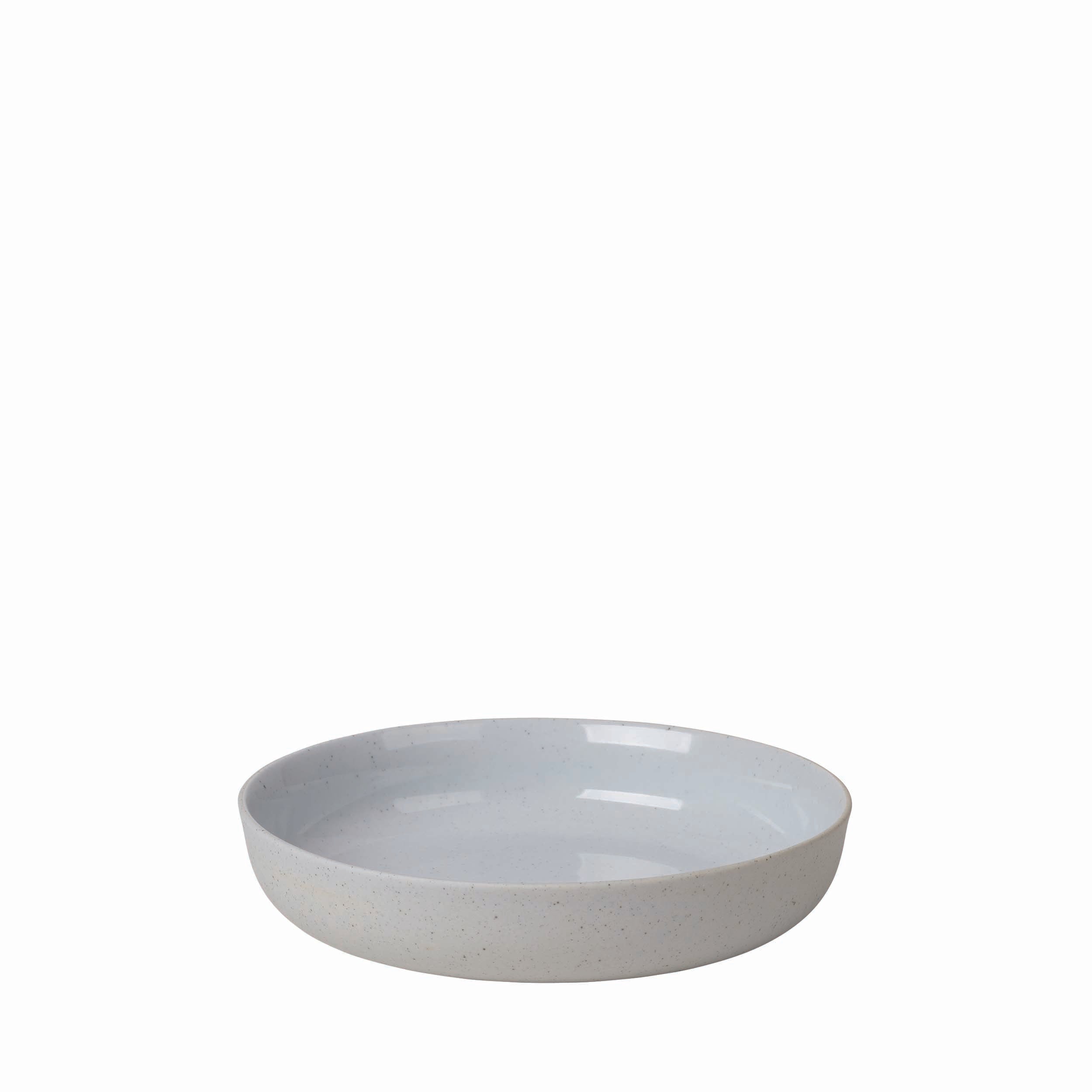 blomus SABLO Scandinavian Stoneware Deep Plate Set of 4 for Pasta, Bisque, or Side Organic Dishware