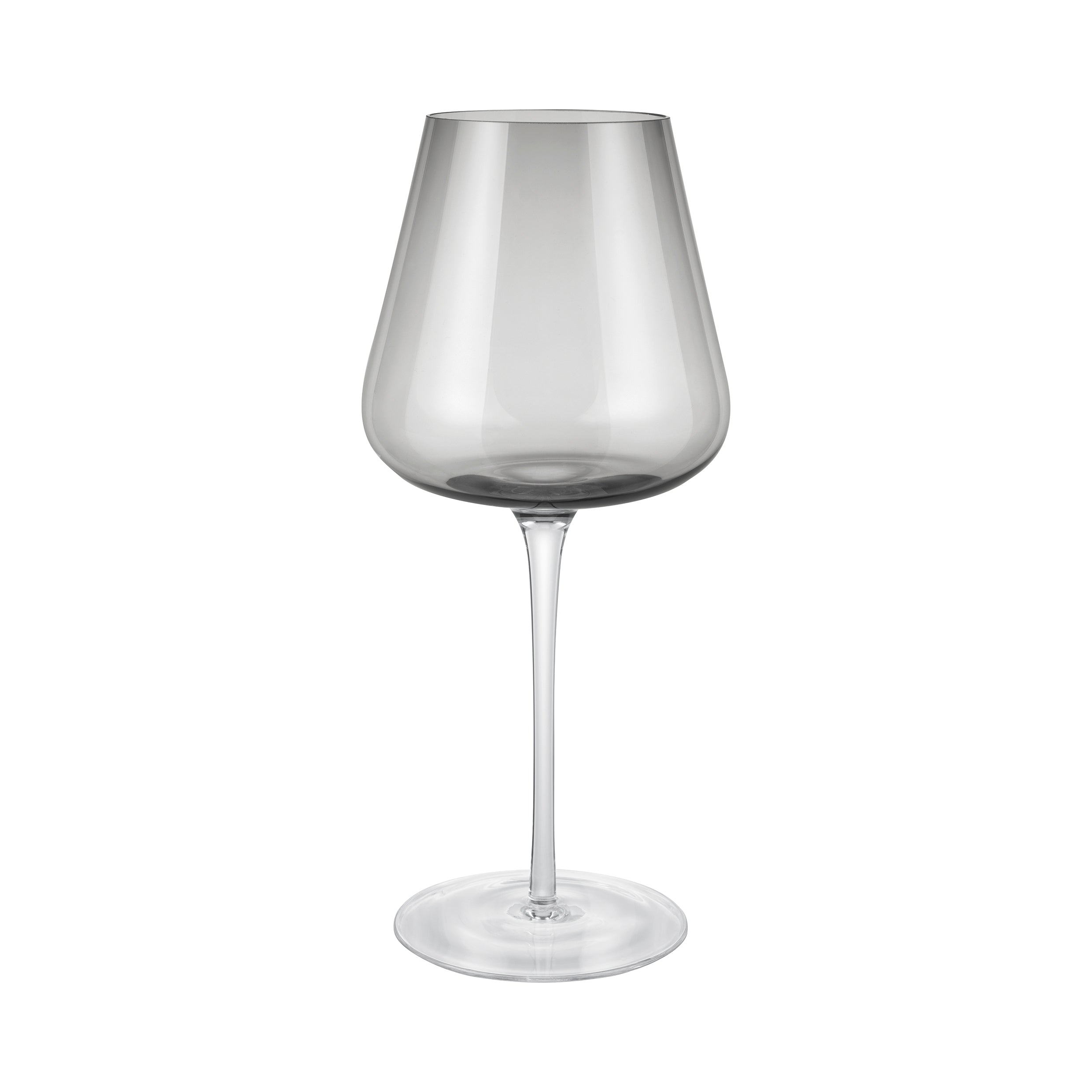 blomus BELO Hand Blown Red Wine Glass - Colored Tapered Tulip Shape Stemware - 2 pieces