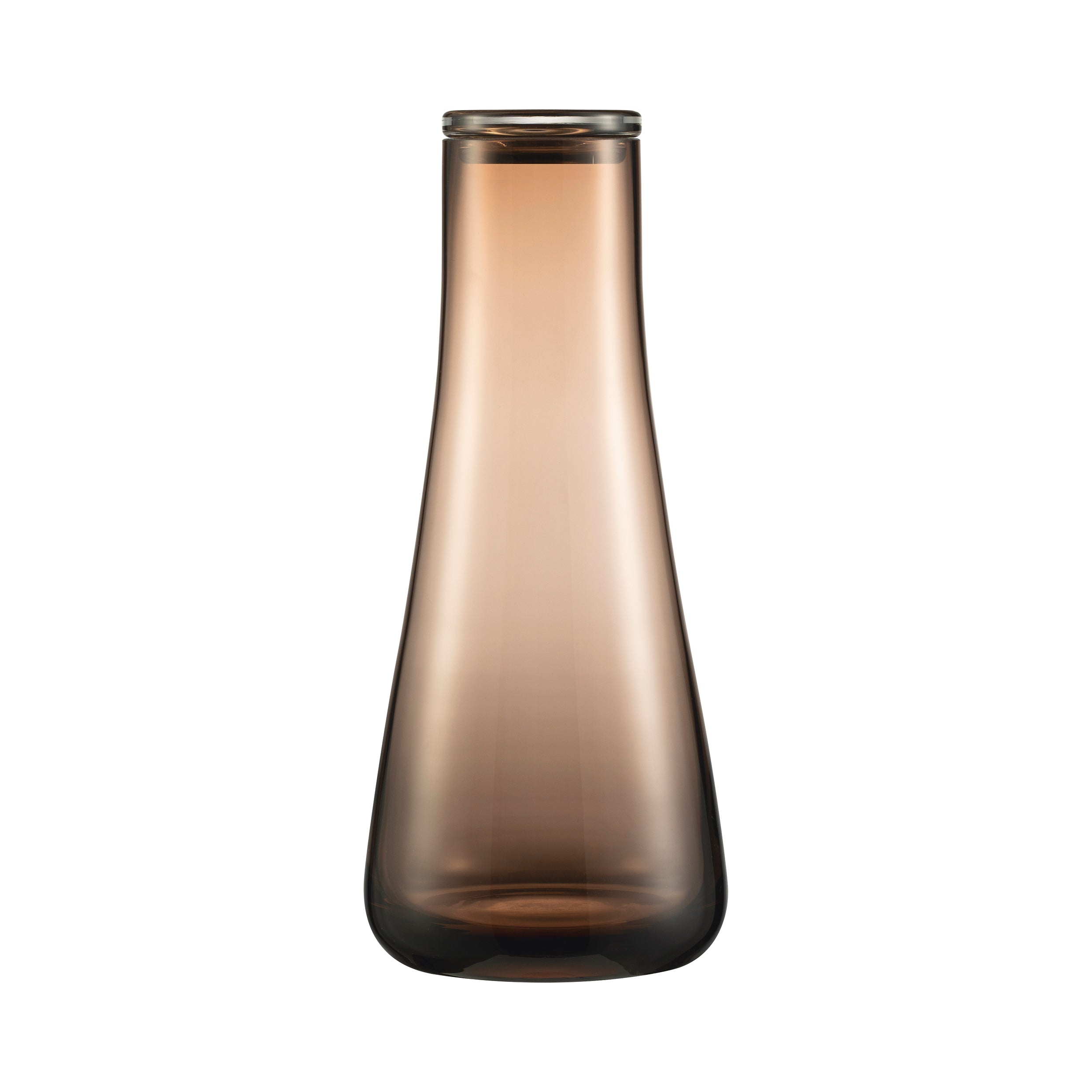 blomus BELO Hand Blown Glass Water Carafe with Lid – Modern Colored Glass Water Pitcher