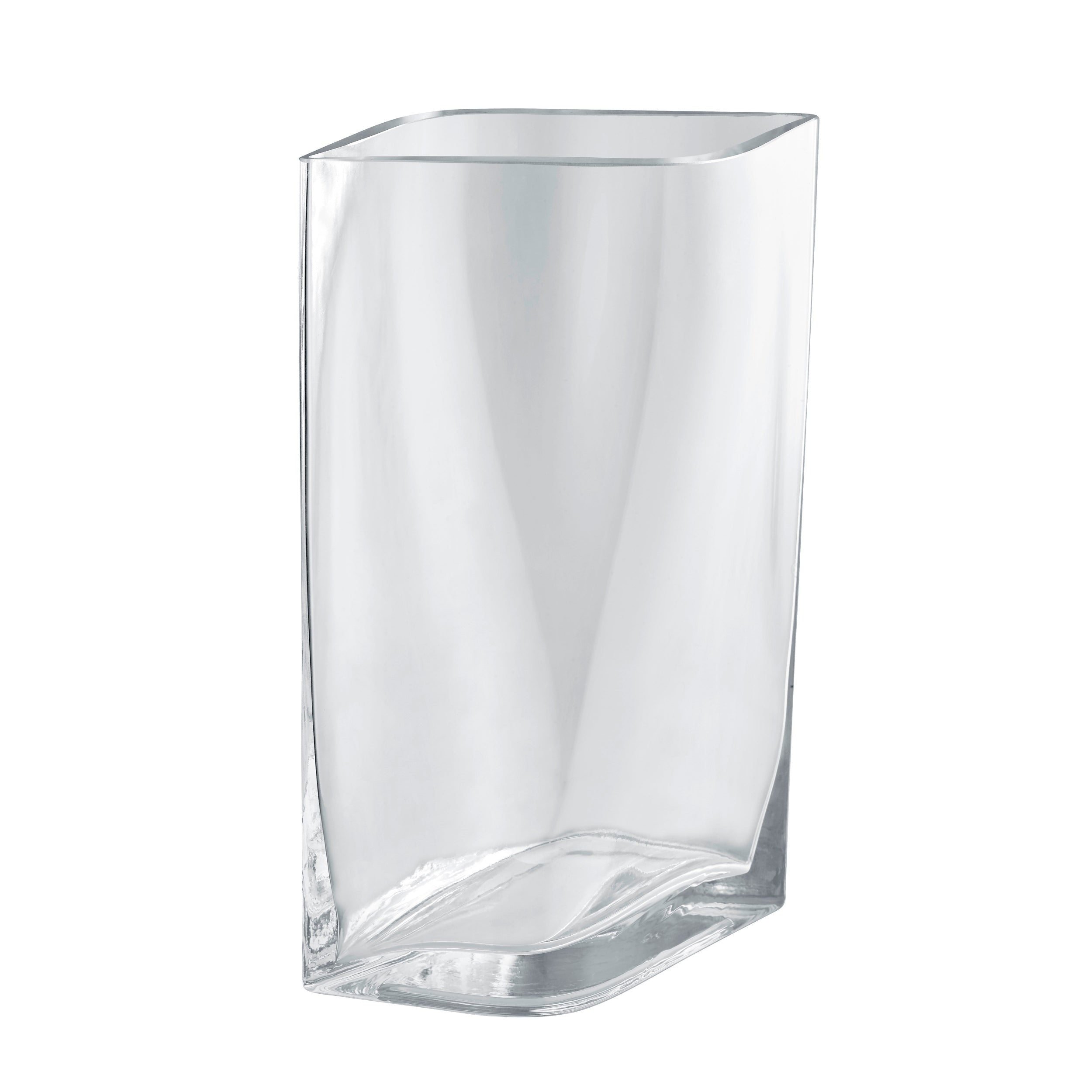 64887 DUASIS Clear glass vase on a white background