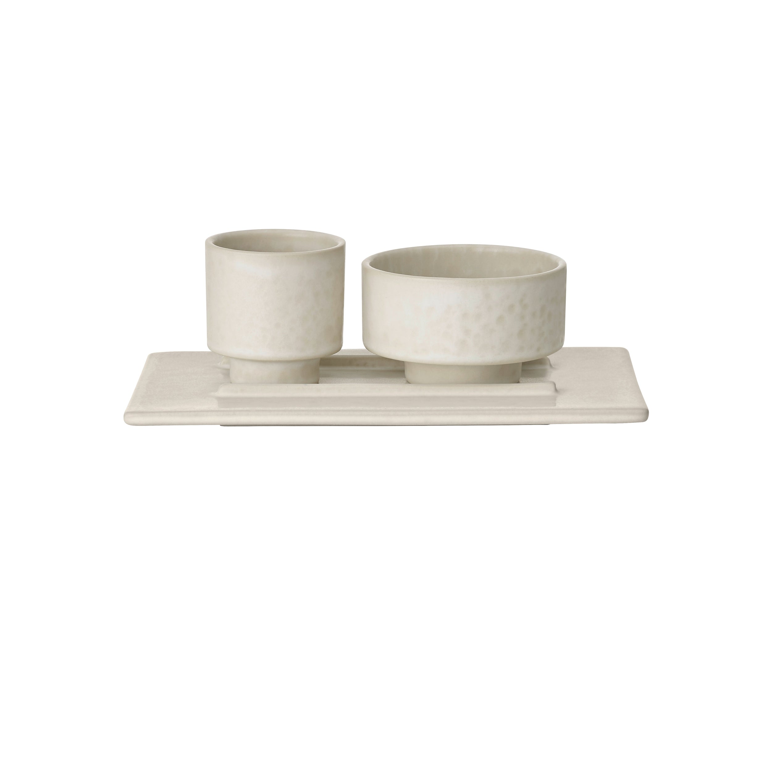 MAKATO Tray with Coffee Cup and Teacup on white background