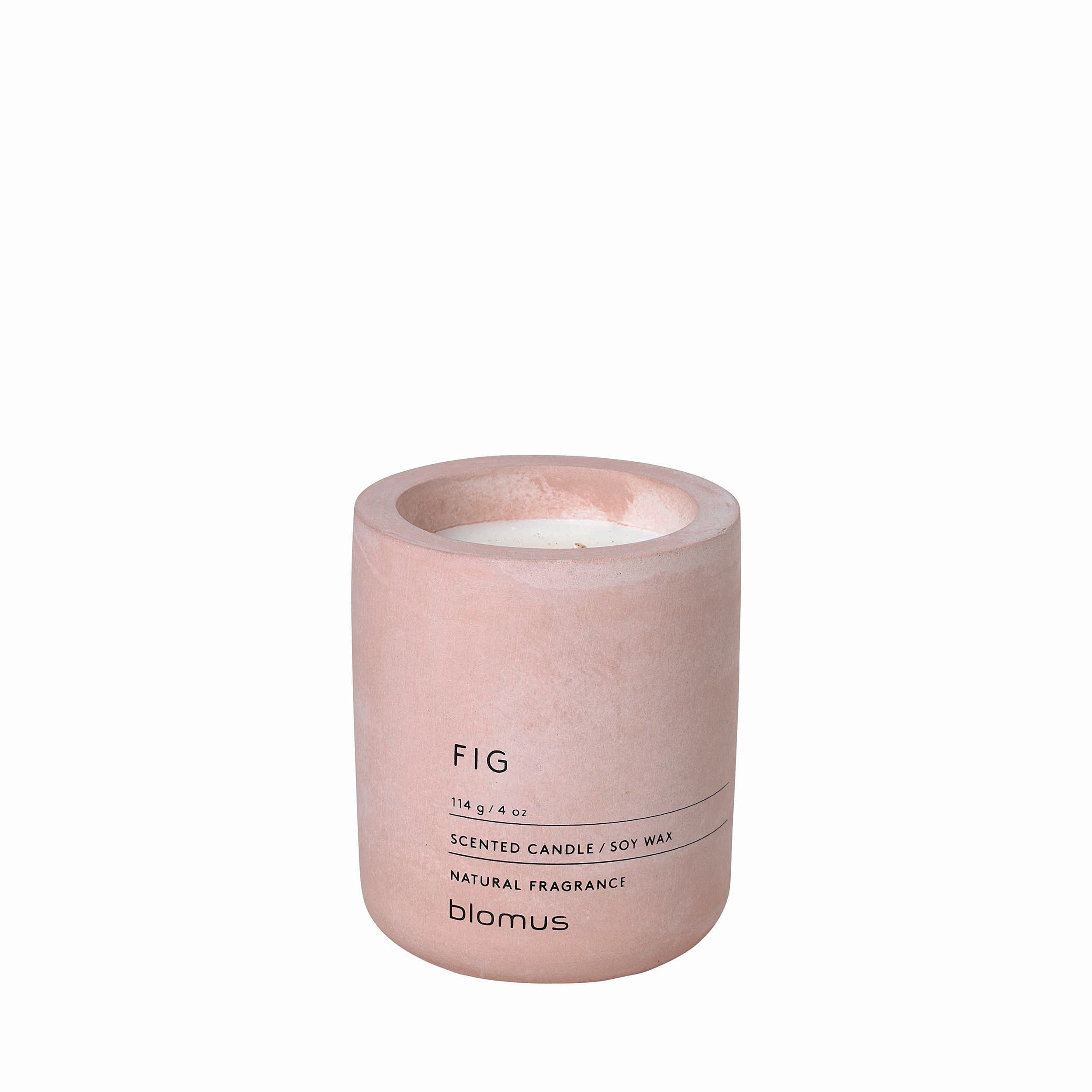 blomus FRAGA Small Scented Jar Candle with Colored Concrete Container - Soy Wax and Natural Oil Fragrance