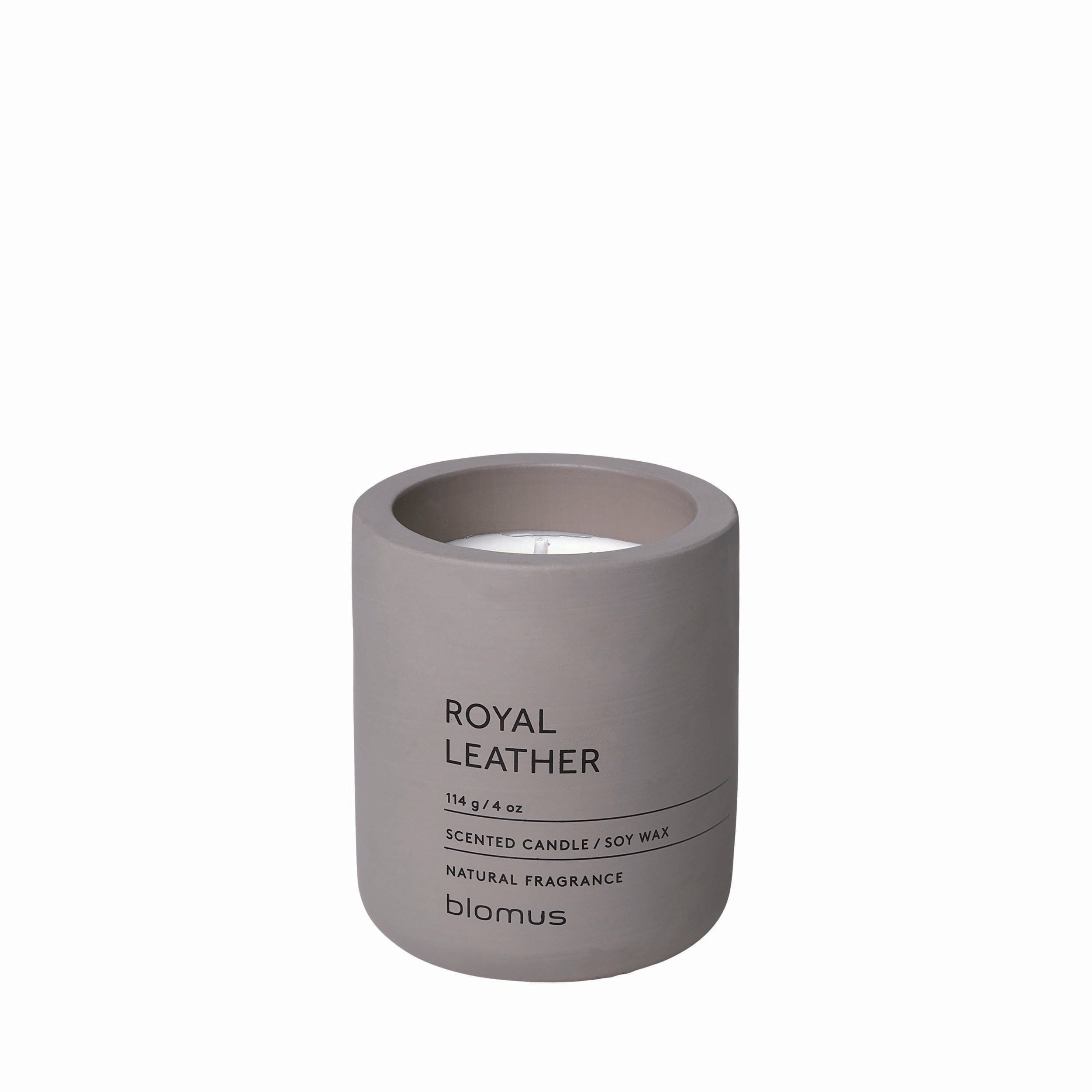 blomus FRAGA Small Scented Jar Candle with Colored Concrete Container - Soy Wax and Natural Oil Fragrance