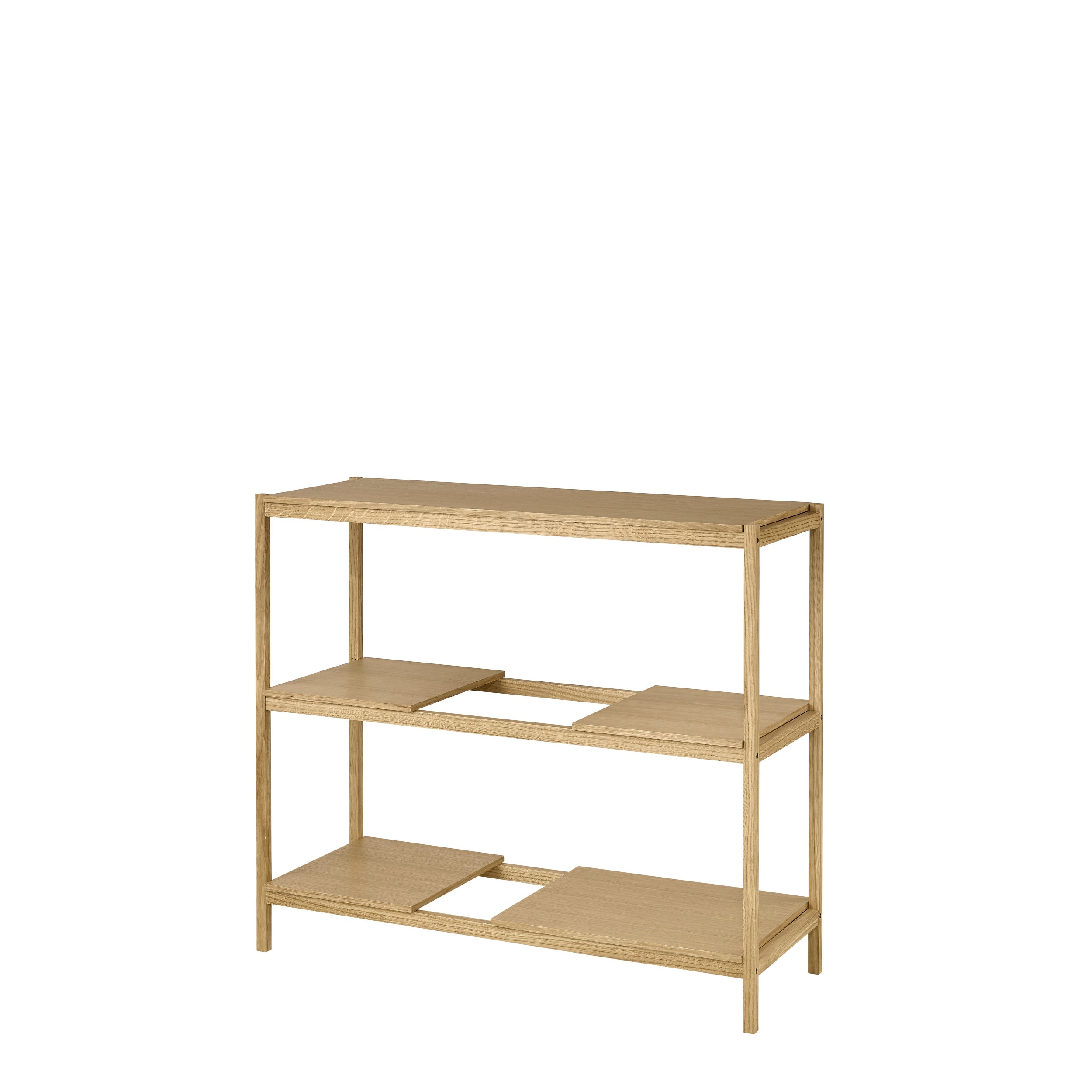 blomus SUKOYA Oak Shelf Unit with Adjustable Shelf Panels - Scandinavian Design - 3 Shelf