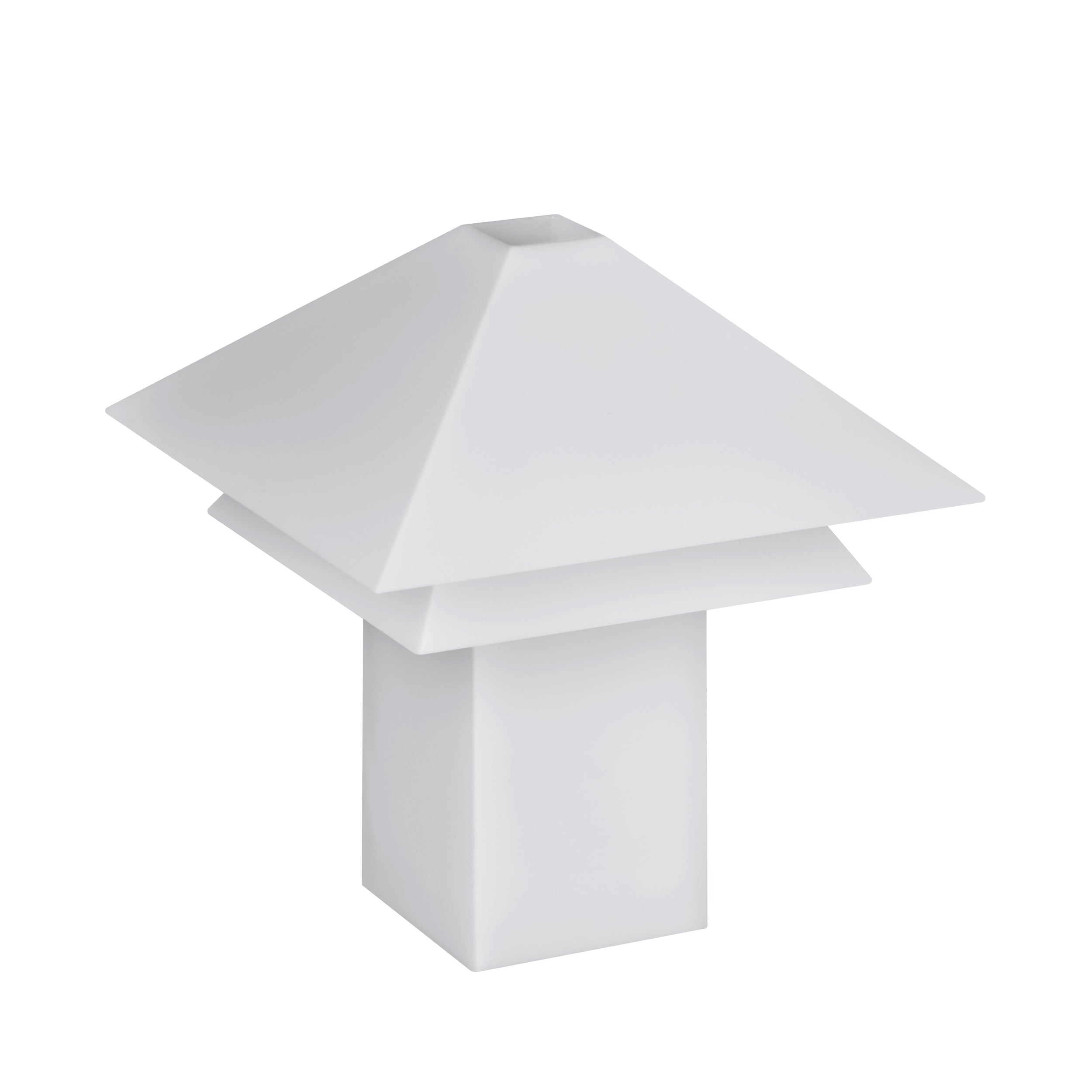 White geometric lamp on a white background
