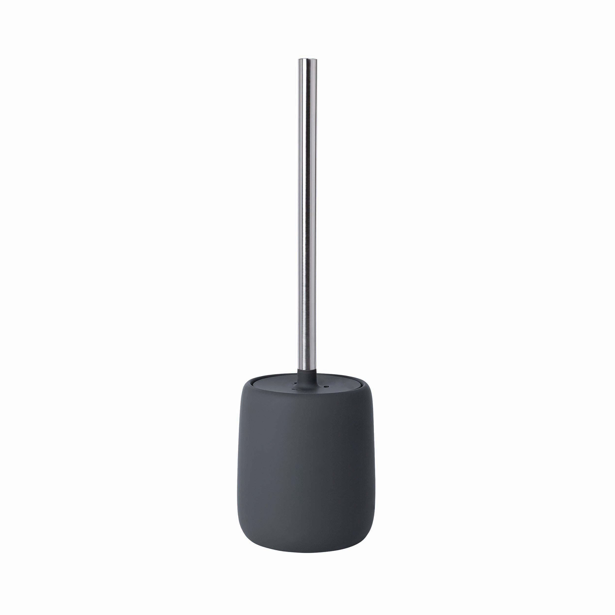 blomus SONO Toilet Brush with Decorative Holder - Ceramic Soft Touch with Stainless Handle - Modern Design