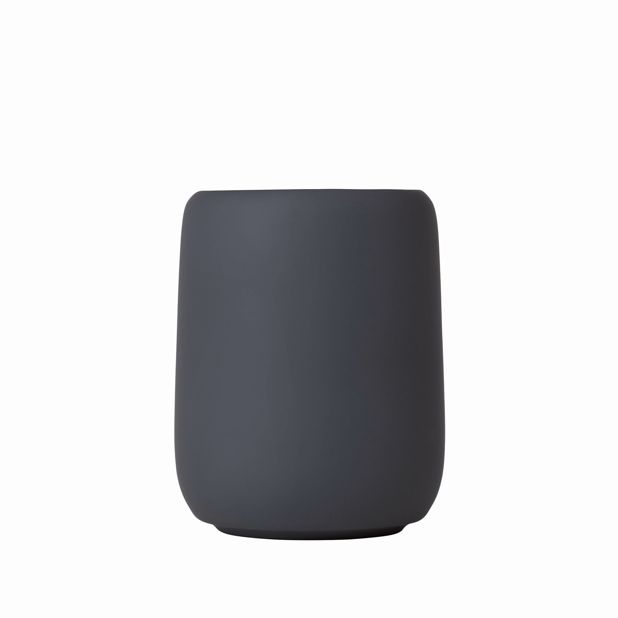 blomus SONO Modern Bathroom Countertop Tumbler and Toothbrush Holder Organizer - Ceramic Soft Touch Magnet