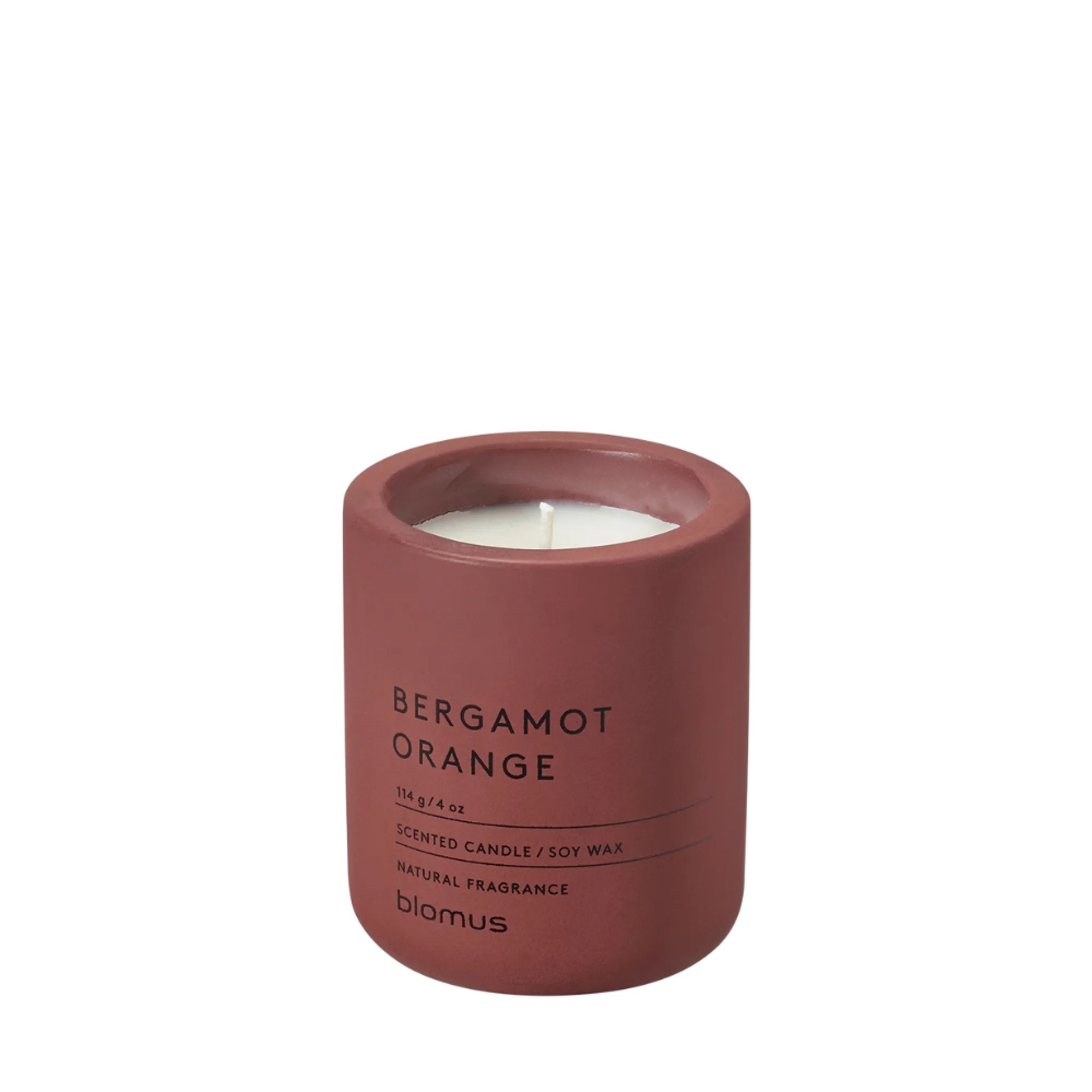 blomus FRAGA Small Scented Jar Candle with Colored Concrete Container - Soy Wax and Natural Oil Fragrance
