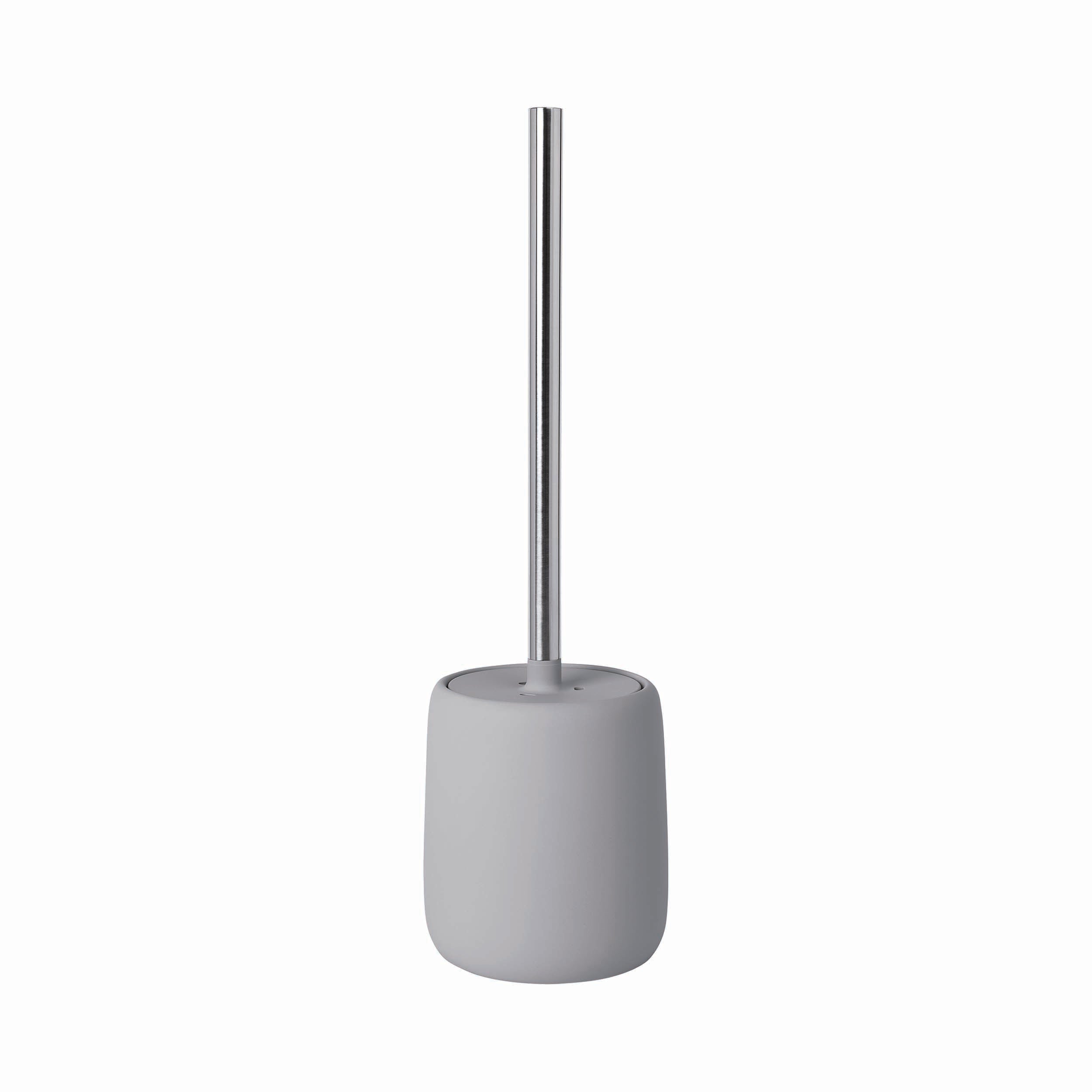 blomus SONO Toilet Brush with Decorative Holder - Ceramic Soft Touch with Stainless Handle - Modern Design