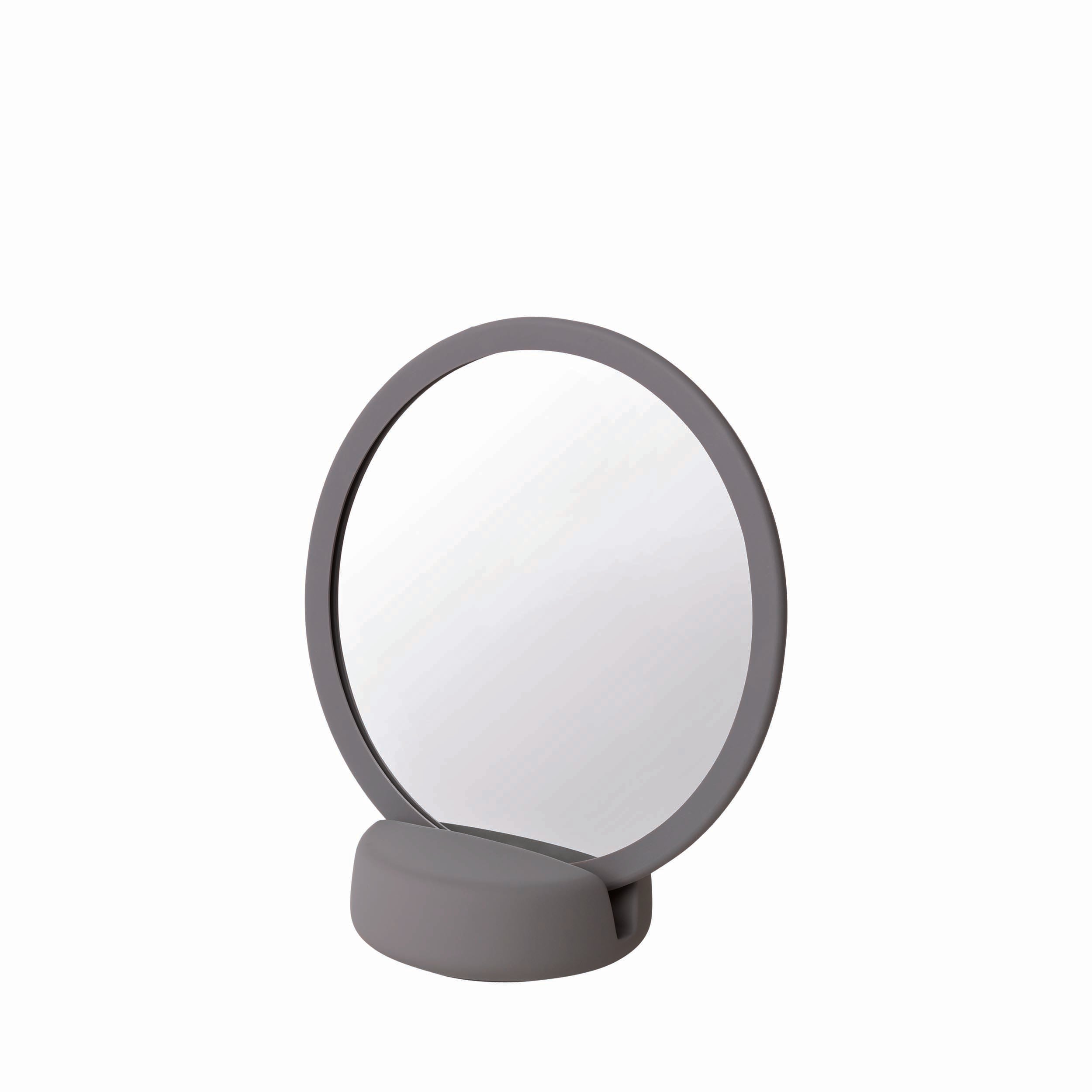 blomus SONO Vanity Countertop Magnification Mirror - Ceramic Soft Touch Satellite