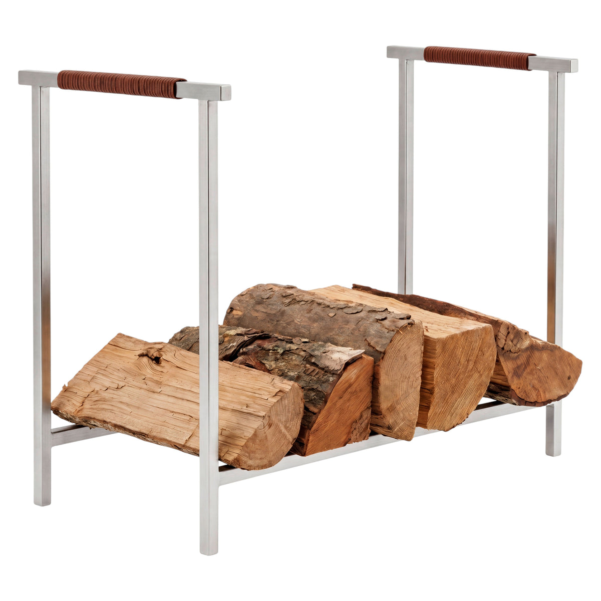 ASKA Modern Stainless Steel Firewood Rack Log Holder