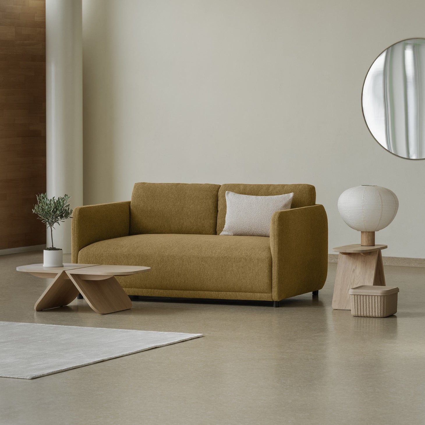 understated modern design living room with blomus AVIO coffee and side table