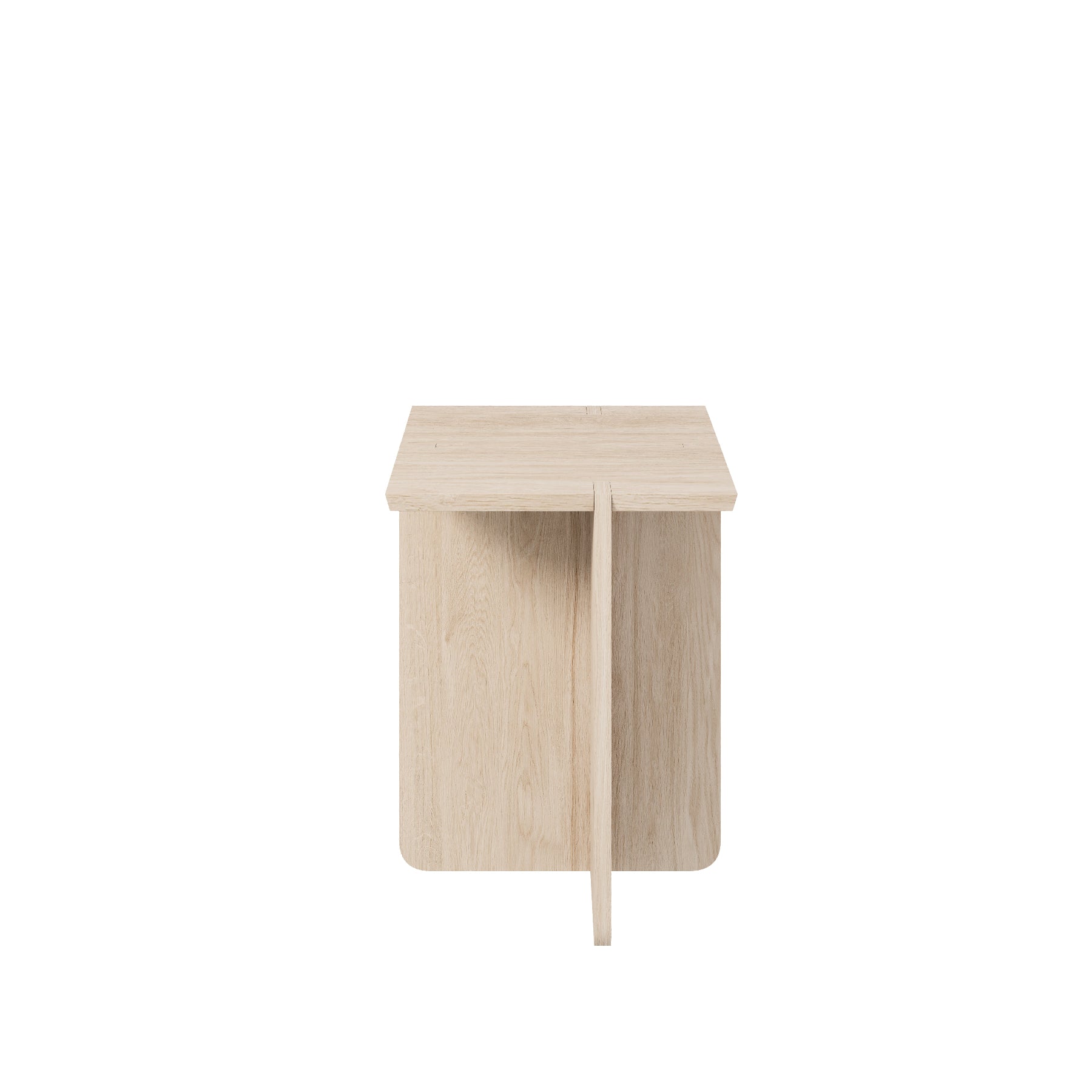 blomus ENGAWA Minimalist Oak Side Table or Stool Featuring Japanese Inspired Interlocking Base Panel