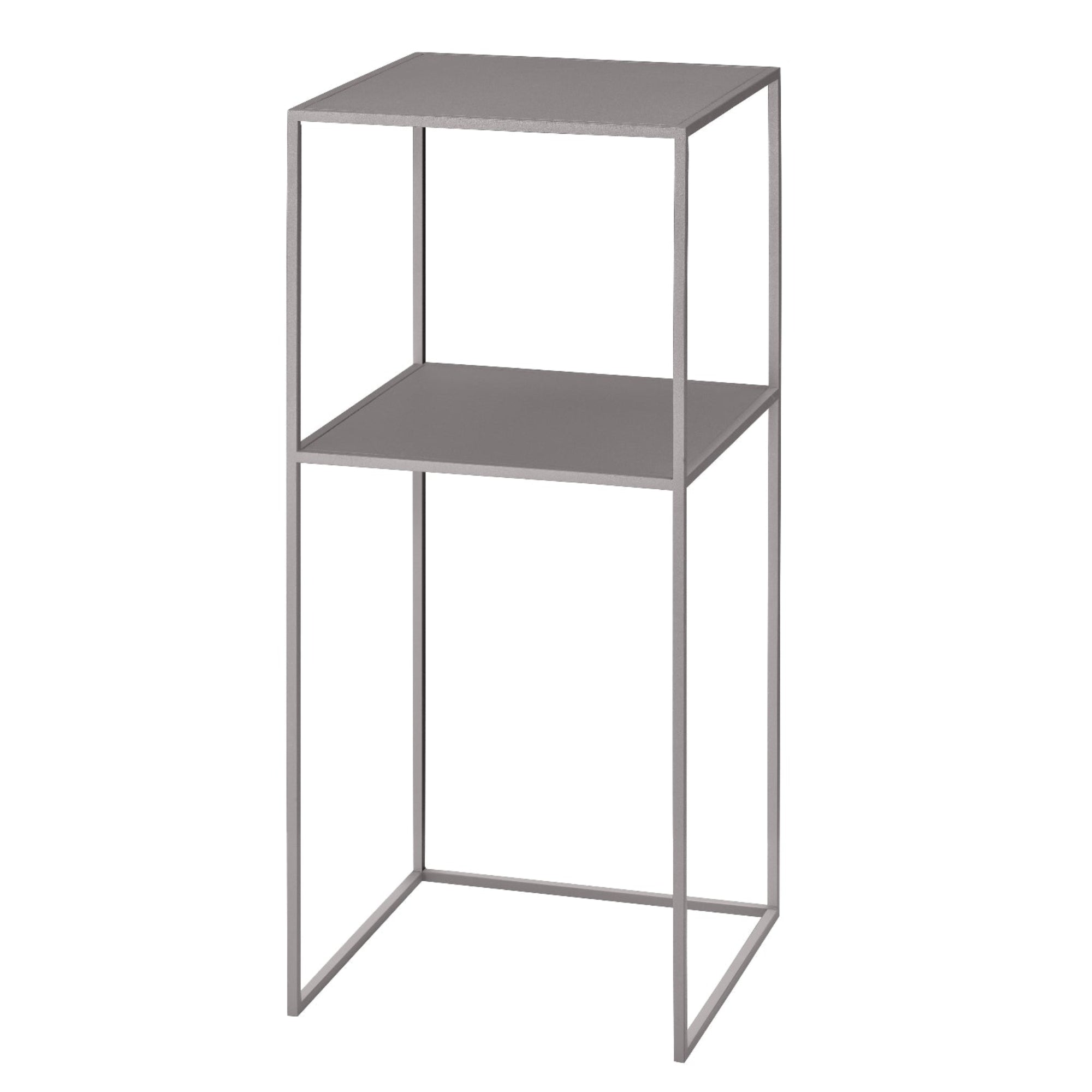 blomus FERA Modern Steel Console Table - Narrow Geometric Industrial Style - 2 Tier