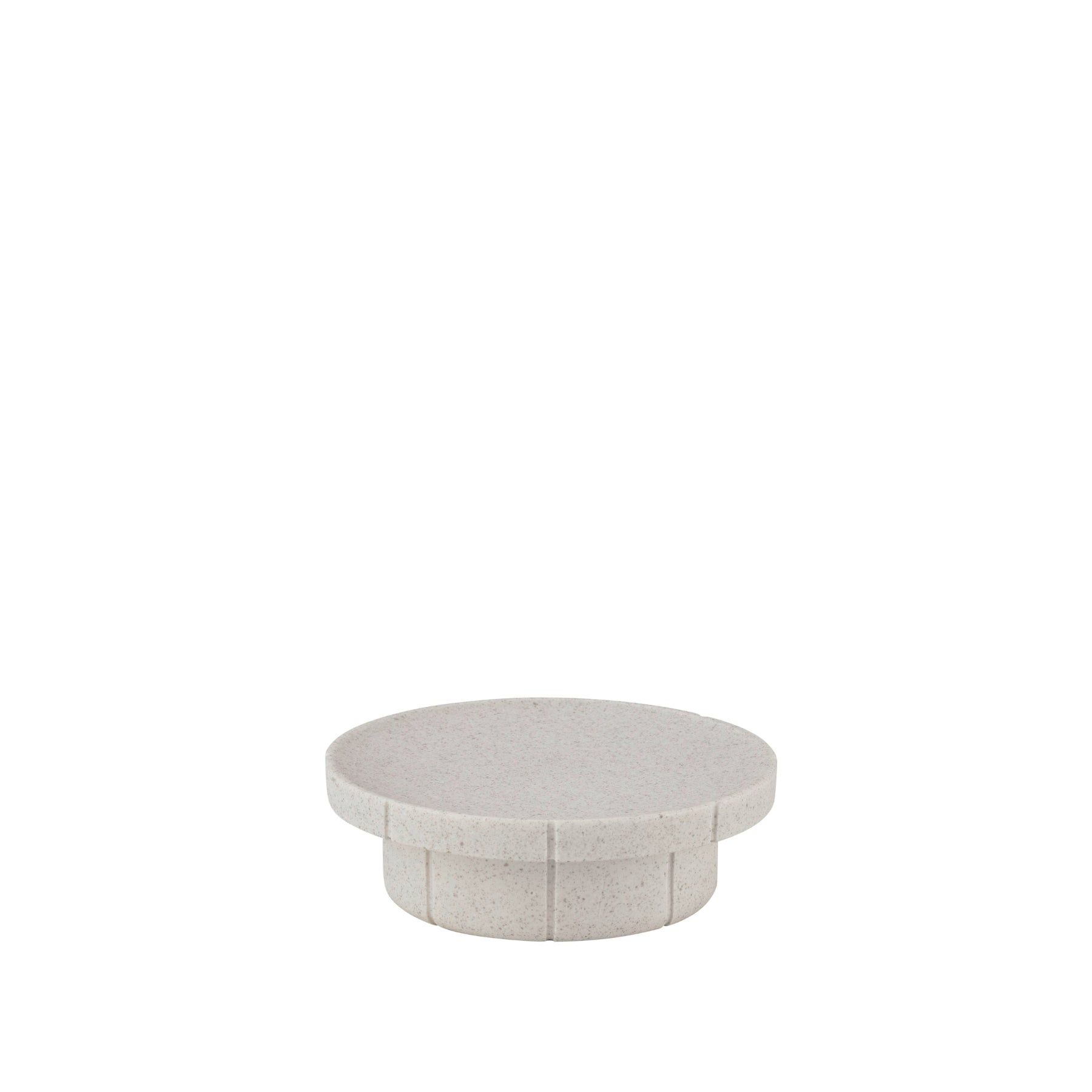 blomus KUA Bathroom Countertop Round Tray Organizer - Recycled Polyresin - Modern Organic
