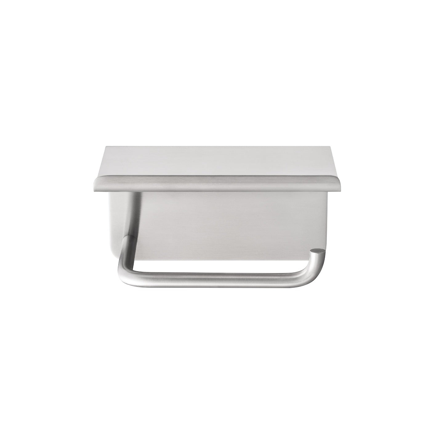 blomus MODO Stainless Steel Wall Mounted Toilet Paper Holder with Tray - Industrial Modern Décor