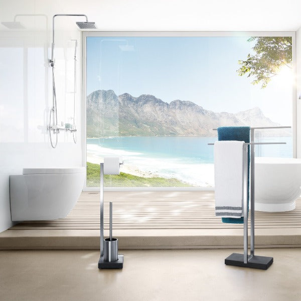 Toilet Butler With Short Brush Holder in a modern beachside bathroom