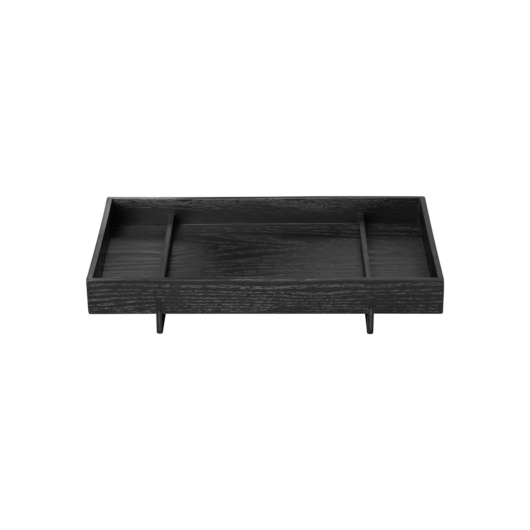 blomus ABENTO Japanese Inspired Wood Tray for Organization or Decoration - Black Lacquered