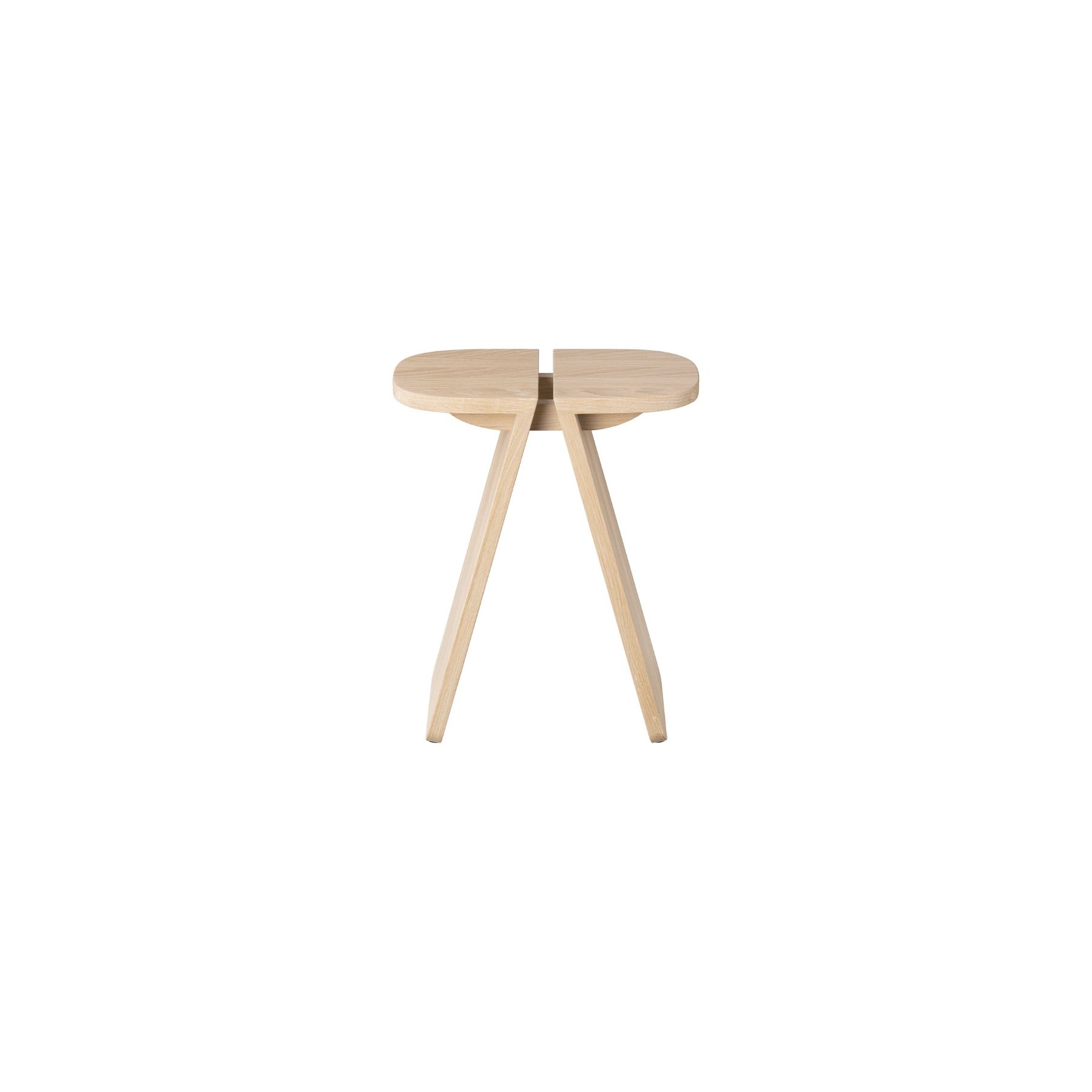 blomus AVIO Modern Solid Oak Side Table or Stool with Split Top Design - Scandinavian Minimalist Accent Table