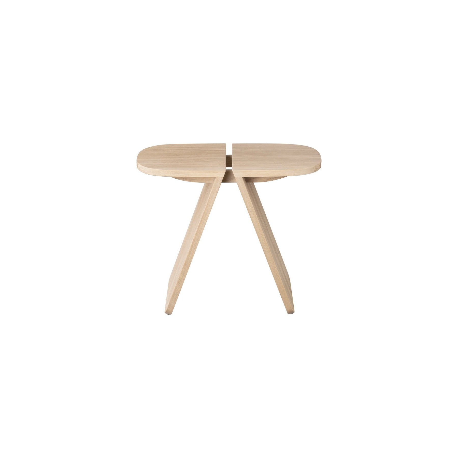 blomus AVIO Modern Solid Oak Side Table with Split Top Design - Scandinavian Minimalist Accent Table