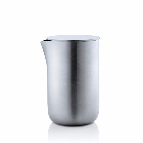 blomus BASIC Modern Stainless Steel Creamer Pitcher with Lid for Coffee or Tea Service