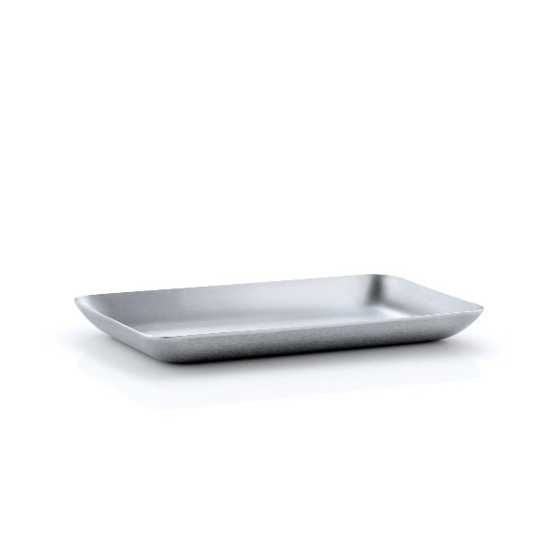 blomus BASIC Modern Stainless Steel Tray for Serving Snacks or Food or for a Contemporary Decorative Catchall