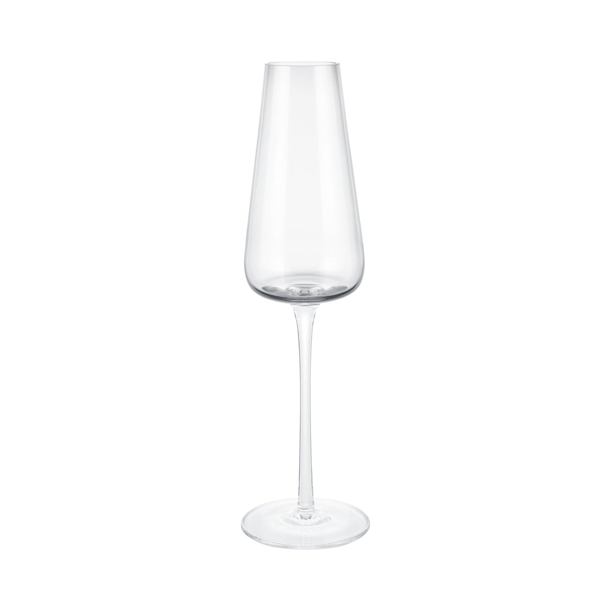 blomus BELO Hand Blown Champagne Flute - Clear Glass Tapered Tulip Shape Stemware - 2 pieces