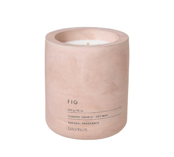 blomus FRAGA Large Scented Jar Candle with Colored Concrete Container - Soy Wax and Natural Oil Fragrance