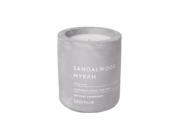 blomus FRAGA Small Scented Jar Candle with Colored Concrete Container - Soy Wax and Natural Oil Fragrance