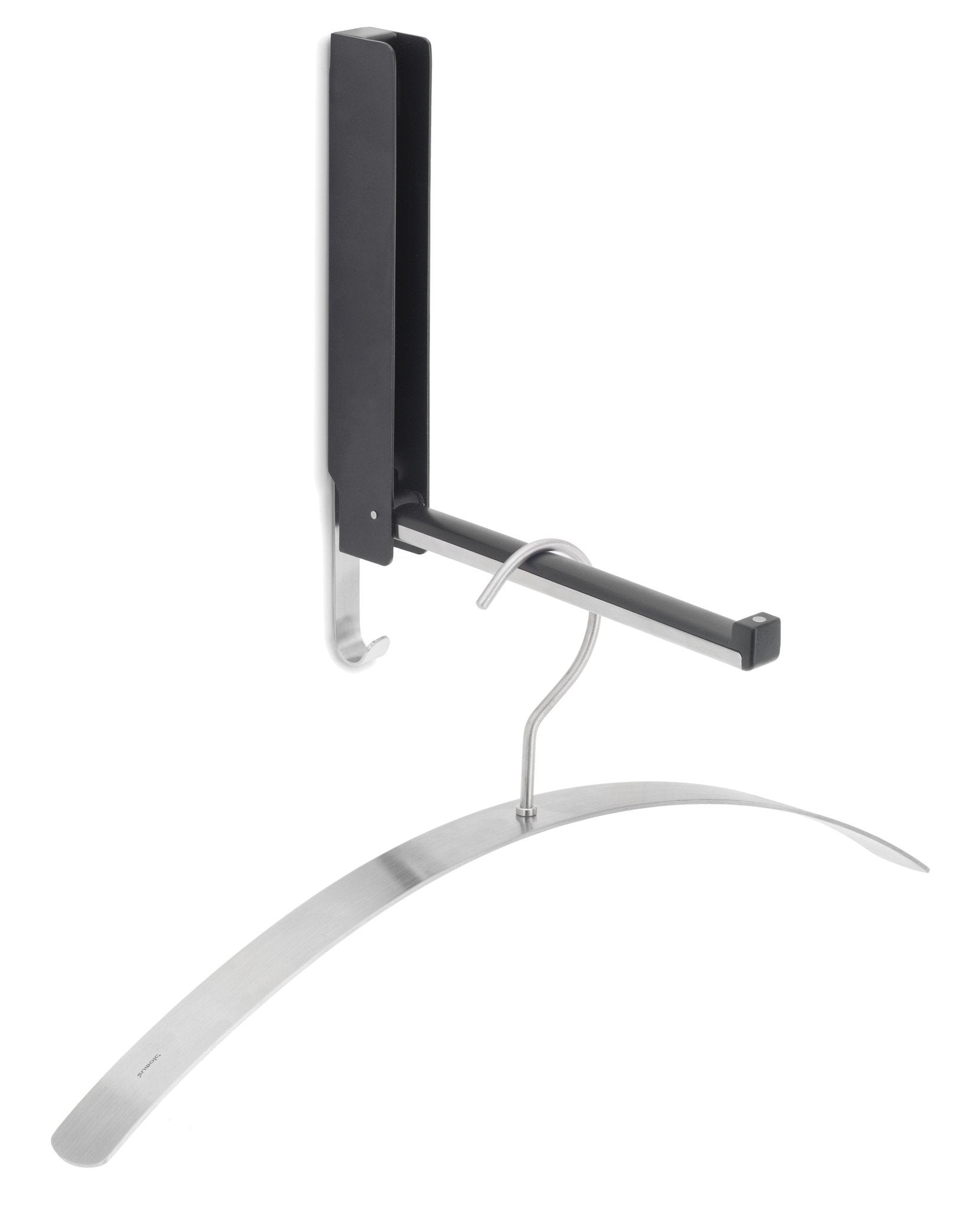 blomus LANCA Wall Mounted Hook with Flip Down Hanger for Laundry Room, Office or Closet