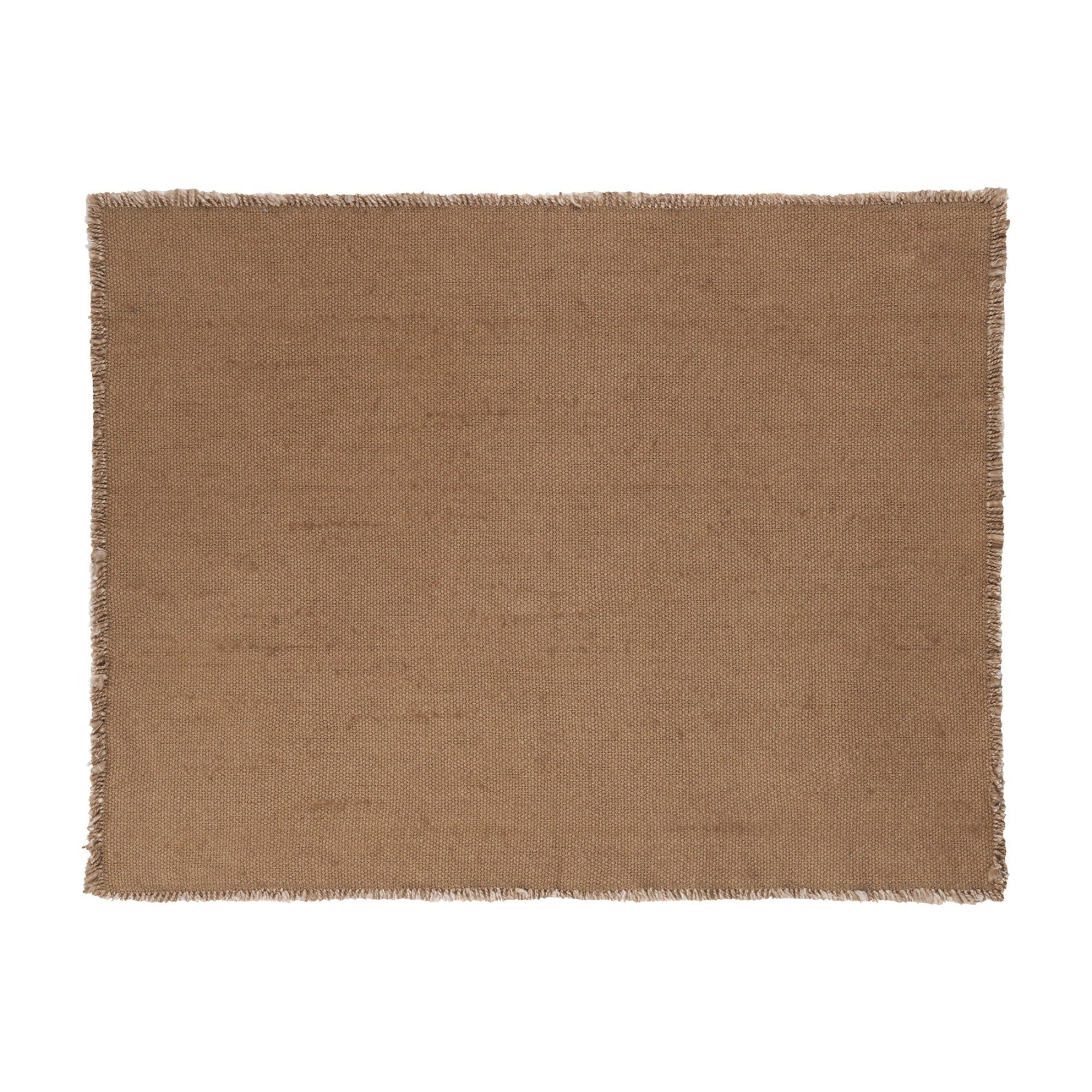 blomus LINEO Decorative Organic Woven Cotton Placemat with Fringed Edges