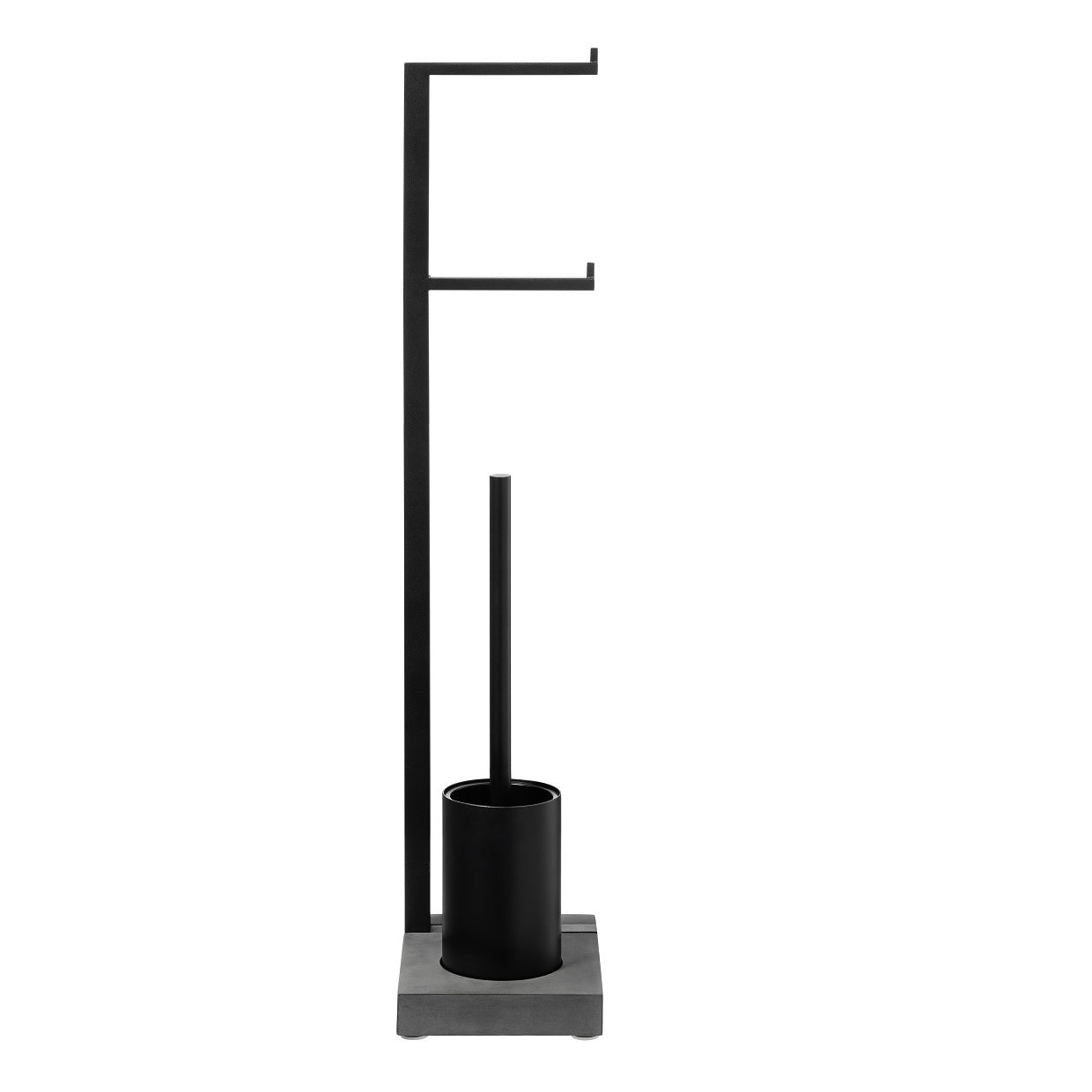 blomus MENOTO Freestanding Multi Roll Toilet Paper Holder with Toilet Brush and Holder - Black