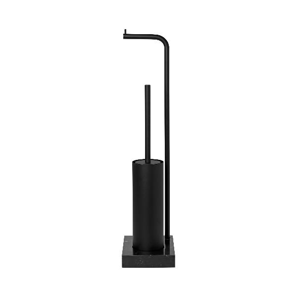 blomus MODO Freestanding Toilet Paper Holder with Toilet Brush and Holder - Stainless Steel