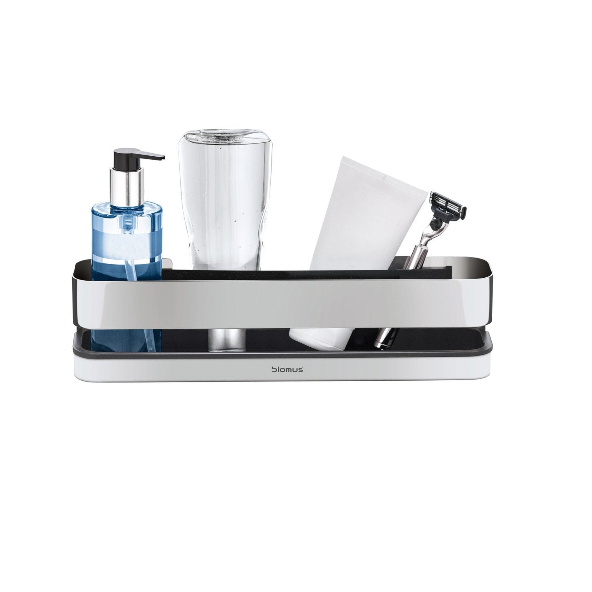 blomus NEXIO Shower Shelf Shampoo and Bottle Holder - Large - Polished Stainless