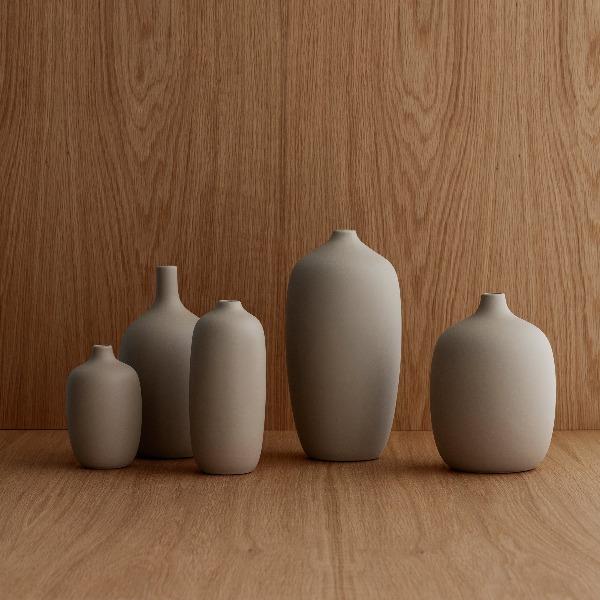 Taupe modern home decor vases by blomus CEOLA