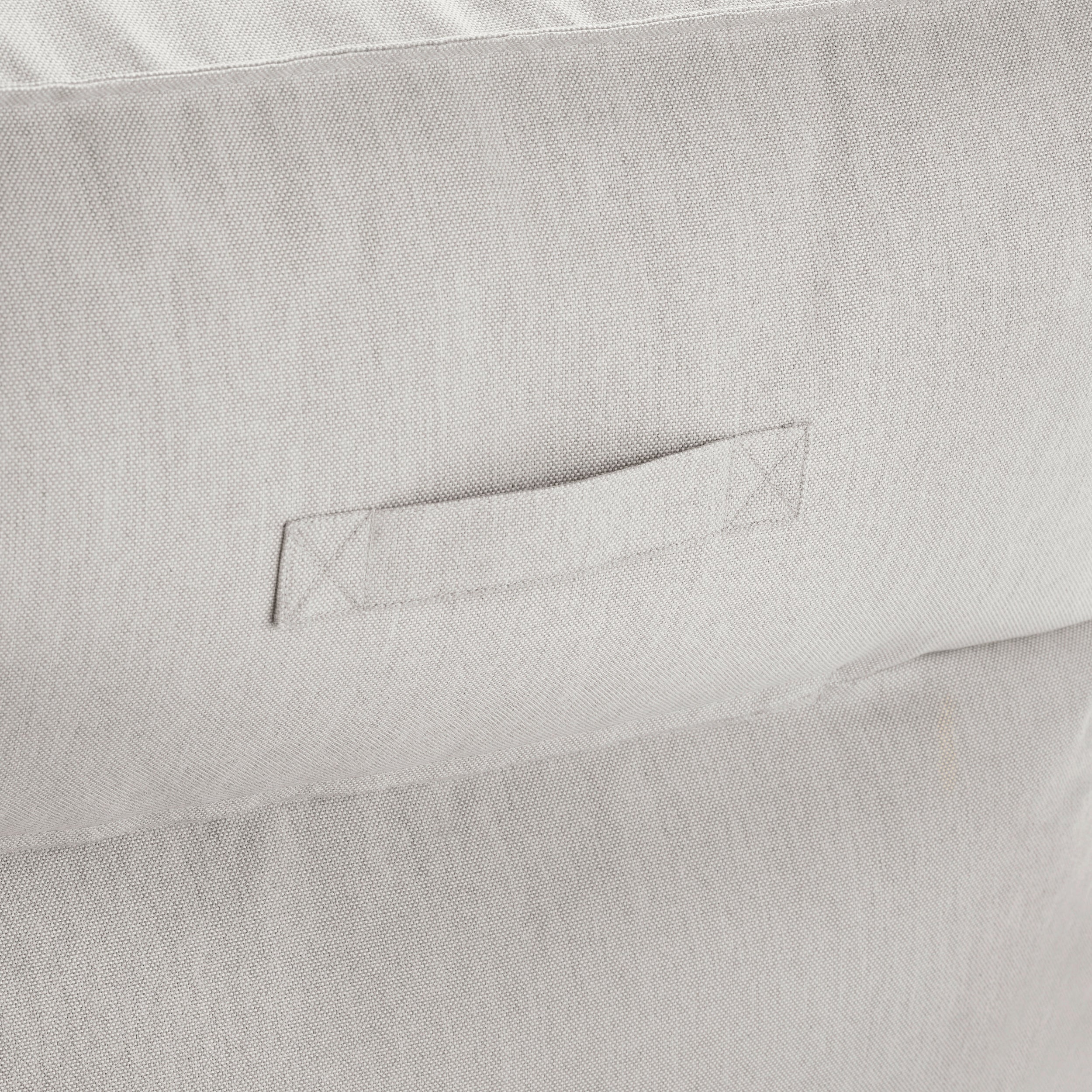 Close-up of handle on back of the lounger chair.