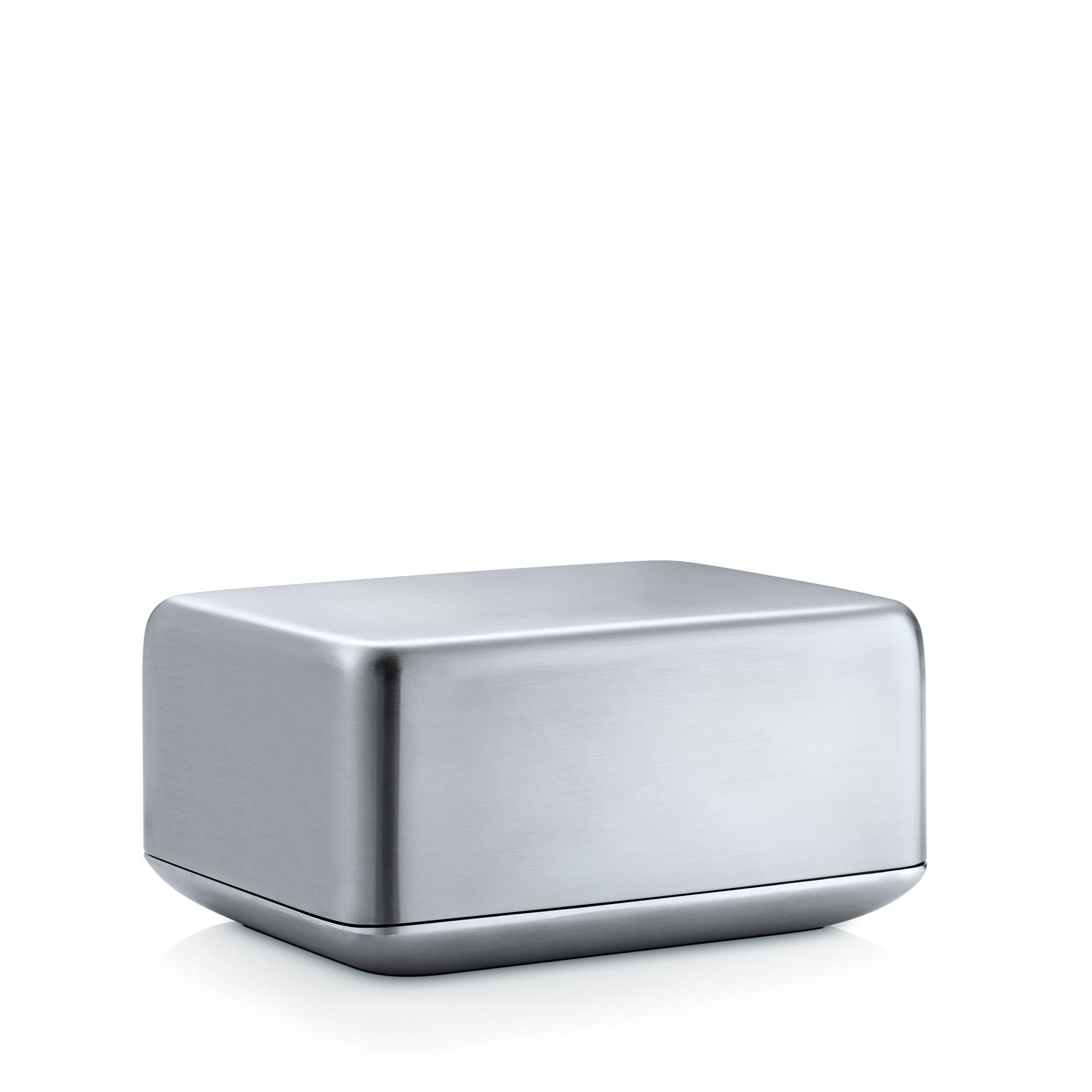 blomus BASIC Modern Stainless Steel Butter Dish – Butter Keeper with Lid & Double-Insulated Base