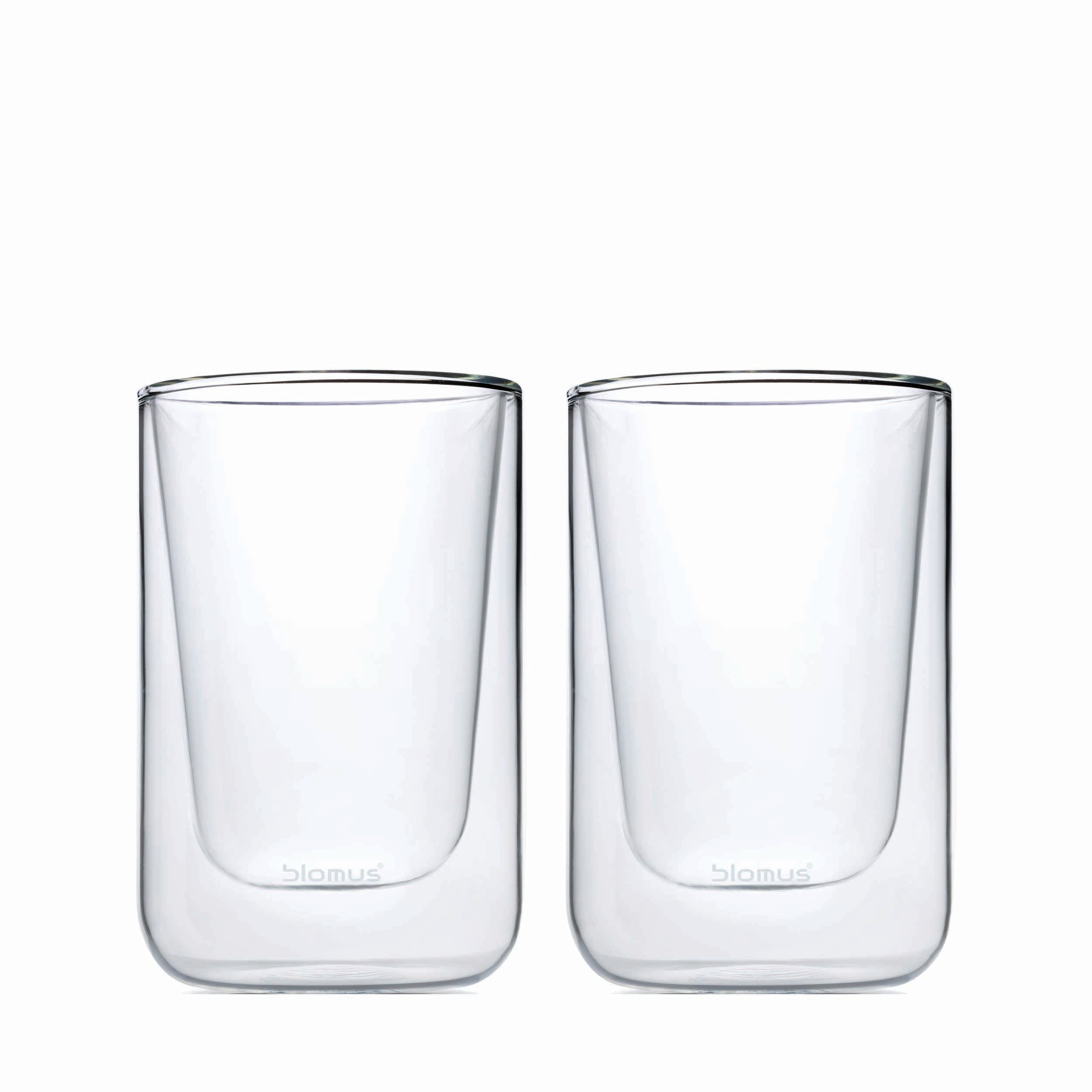 blomus NERO Modern Double Wall Drinking Glasses for Hot or Cold Drinks Set of 2 - 8 Fluid Ounces 