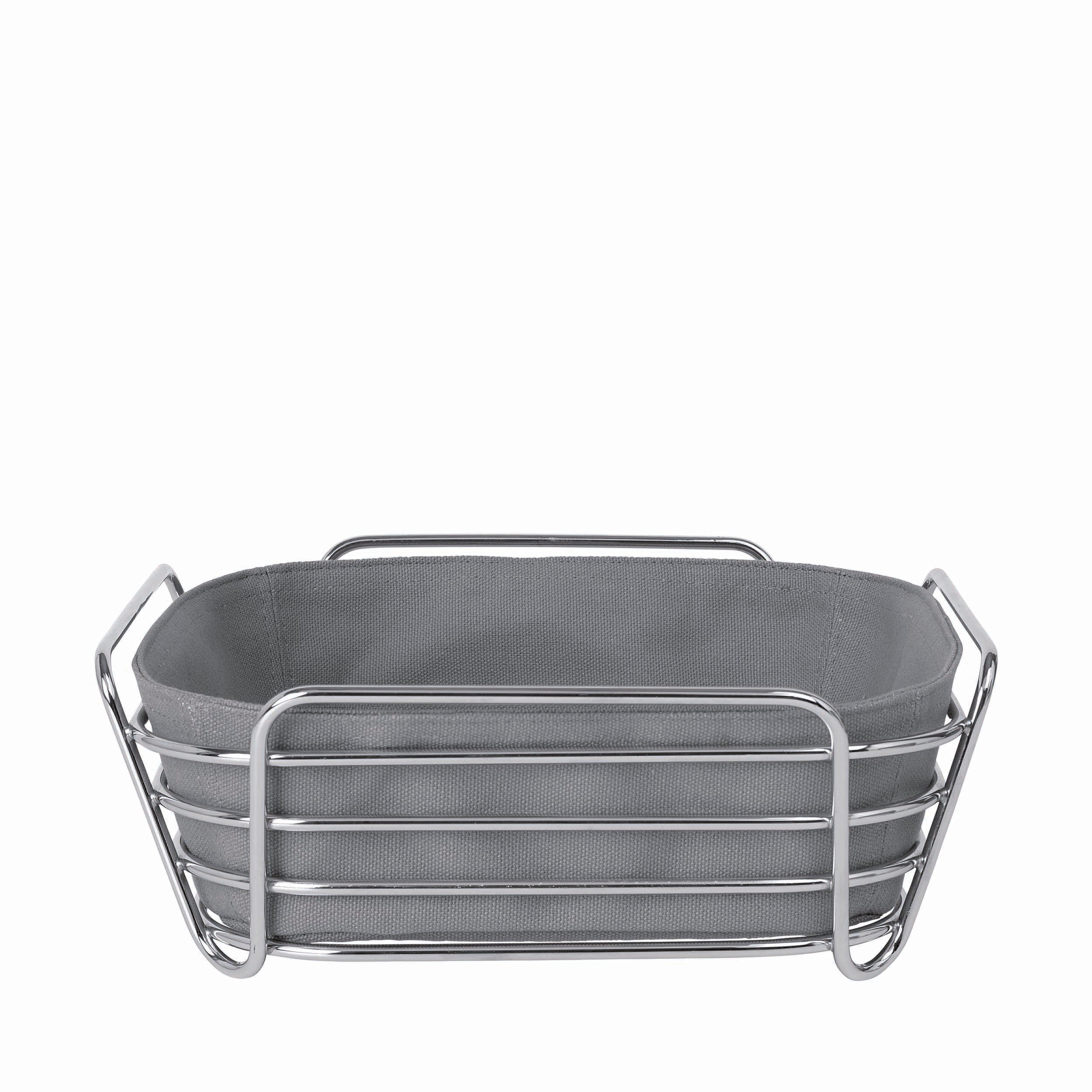 blomus DELARA Bread Basket with Removable Washable Liner – Serving Basket for Bread, Crackers, Rolls, Snacks & Kitchen Storage