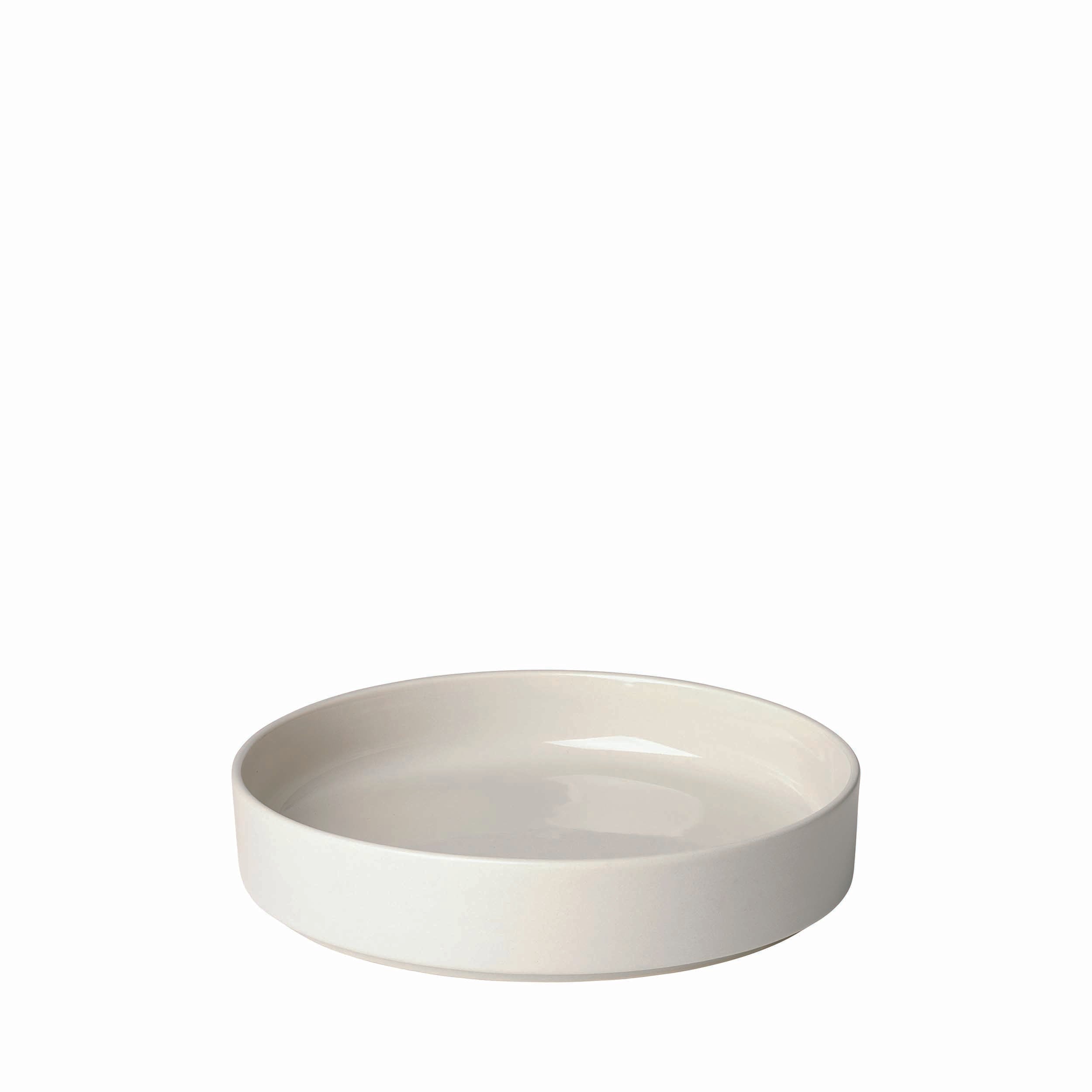 blomus PILAR Modern Stoneware Plates Sets of 4 - Deep Dessert Plate for Kitchen or Fine Formal Dining

