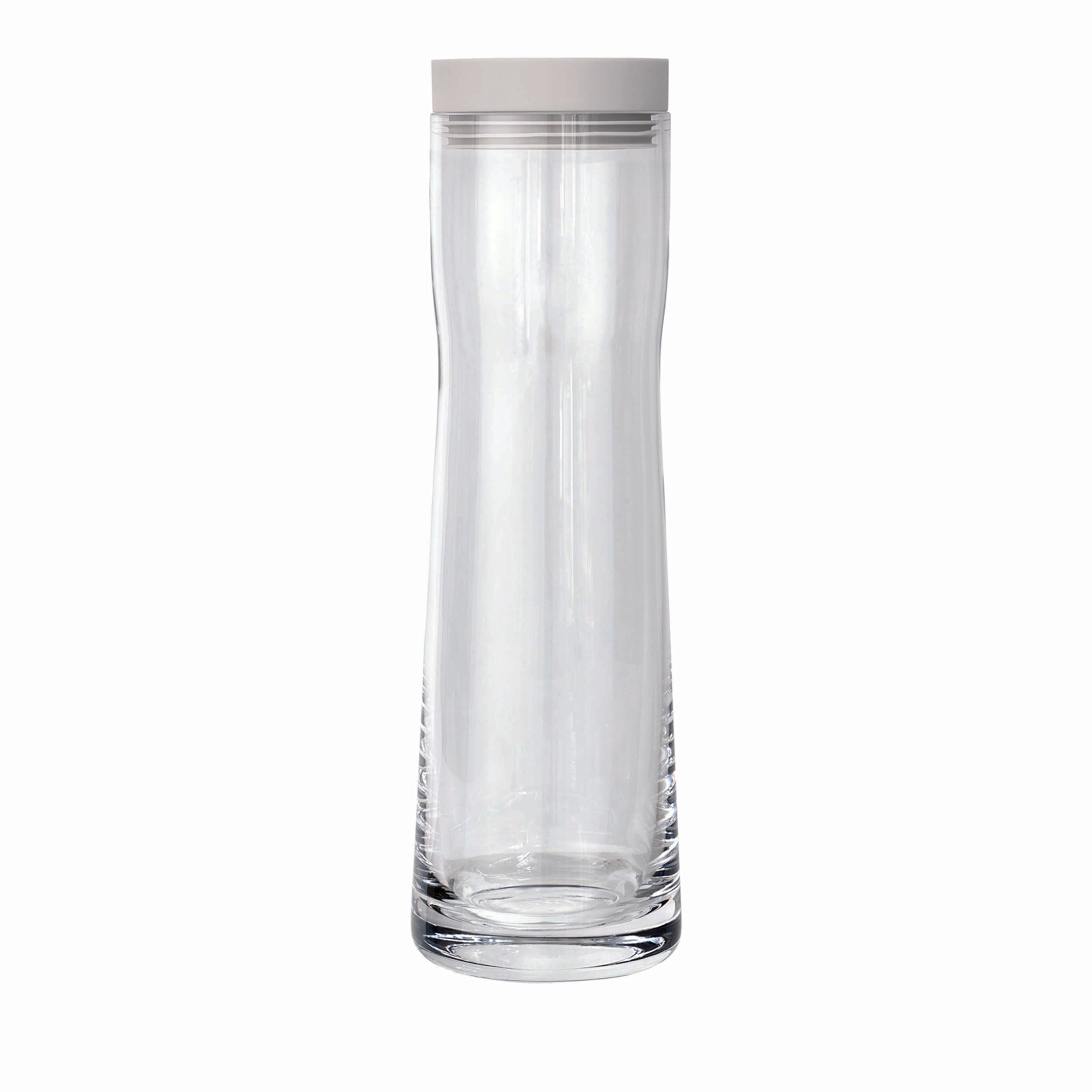 blomus SPLASH Glass Water Carafe with Silicone and Stainless Steel Pourer – Modern Water Pitcher