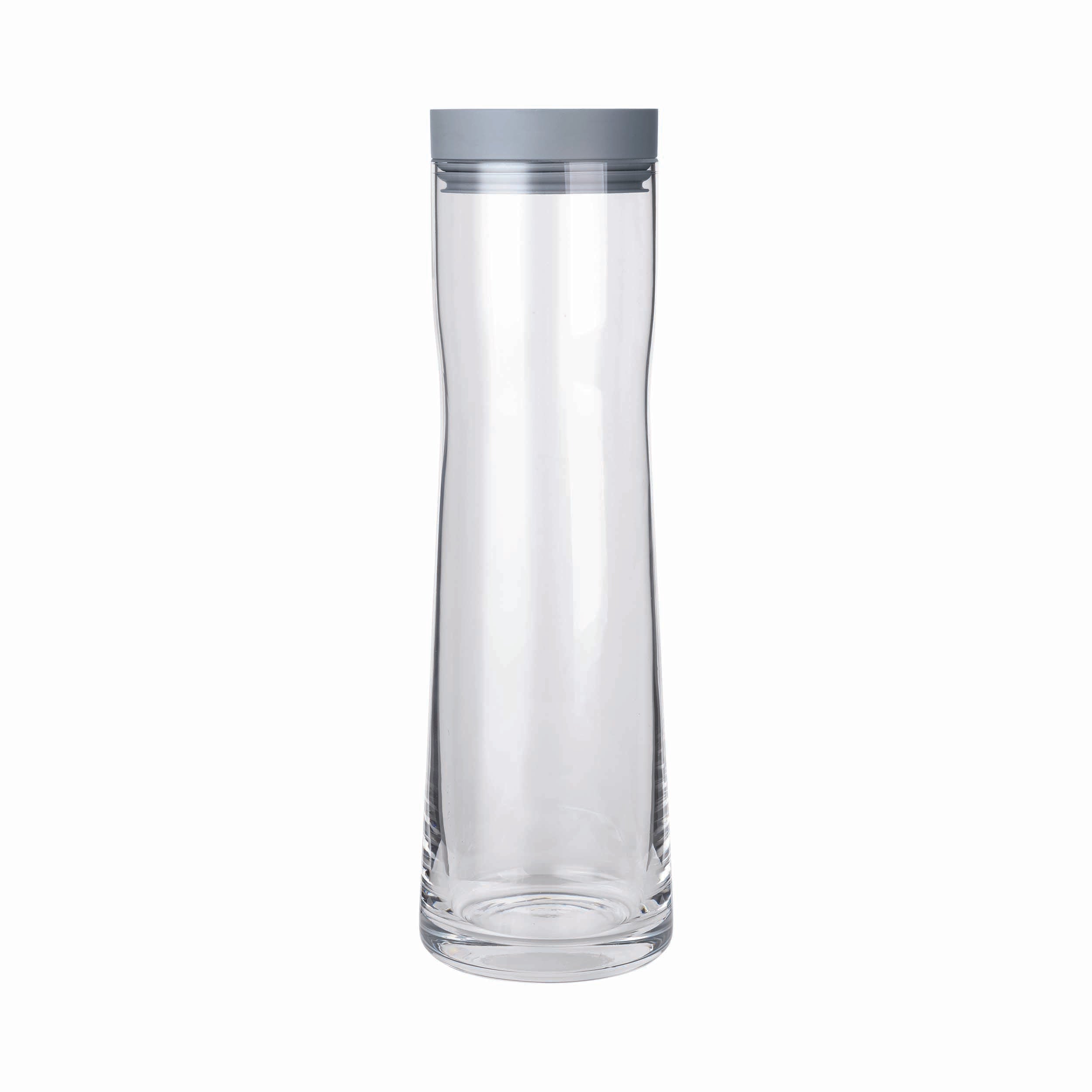 blomus SPLASH Glass Water Carafe with Silicone and Stainless Steel Pourer – Modern Water Pitcher