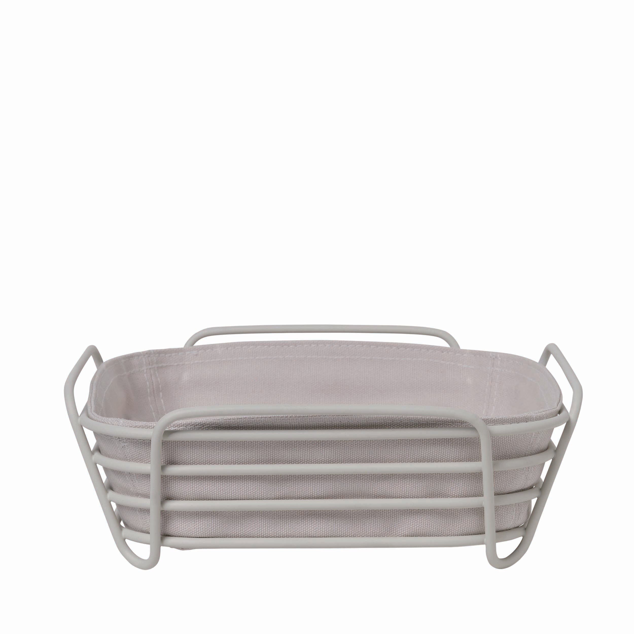blomus DELARA Bread Basket with Removable Washable Liner – Serving Basket for Bread, Crackers, Rolls, Snacks & Kitchen Storage - Large