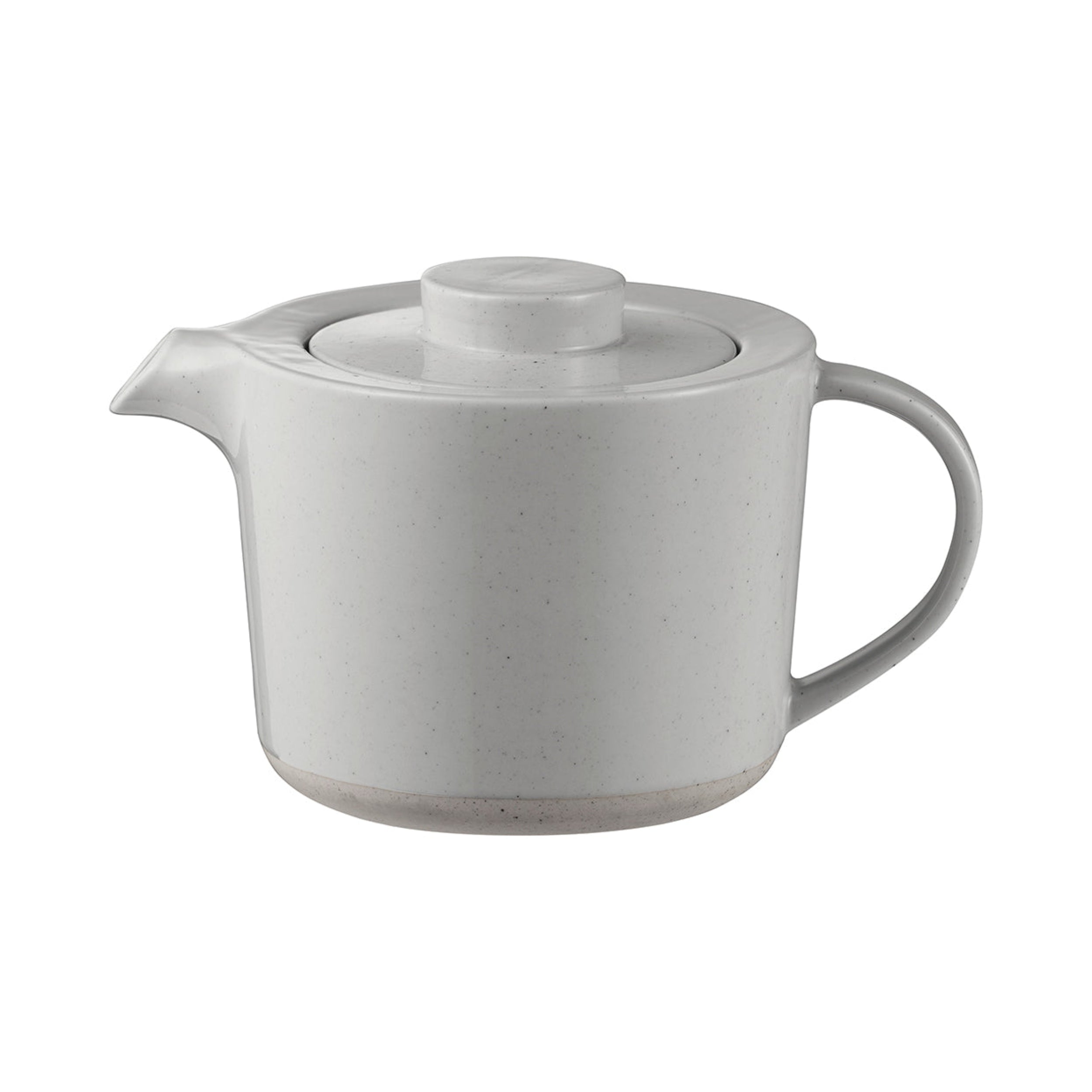 blomus SABLO Scandinavian Stoneware Teapot with Strainer and Handle - Organic Dishware